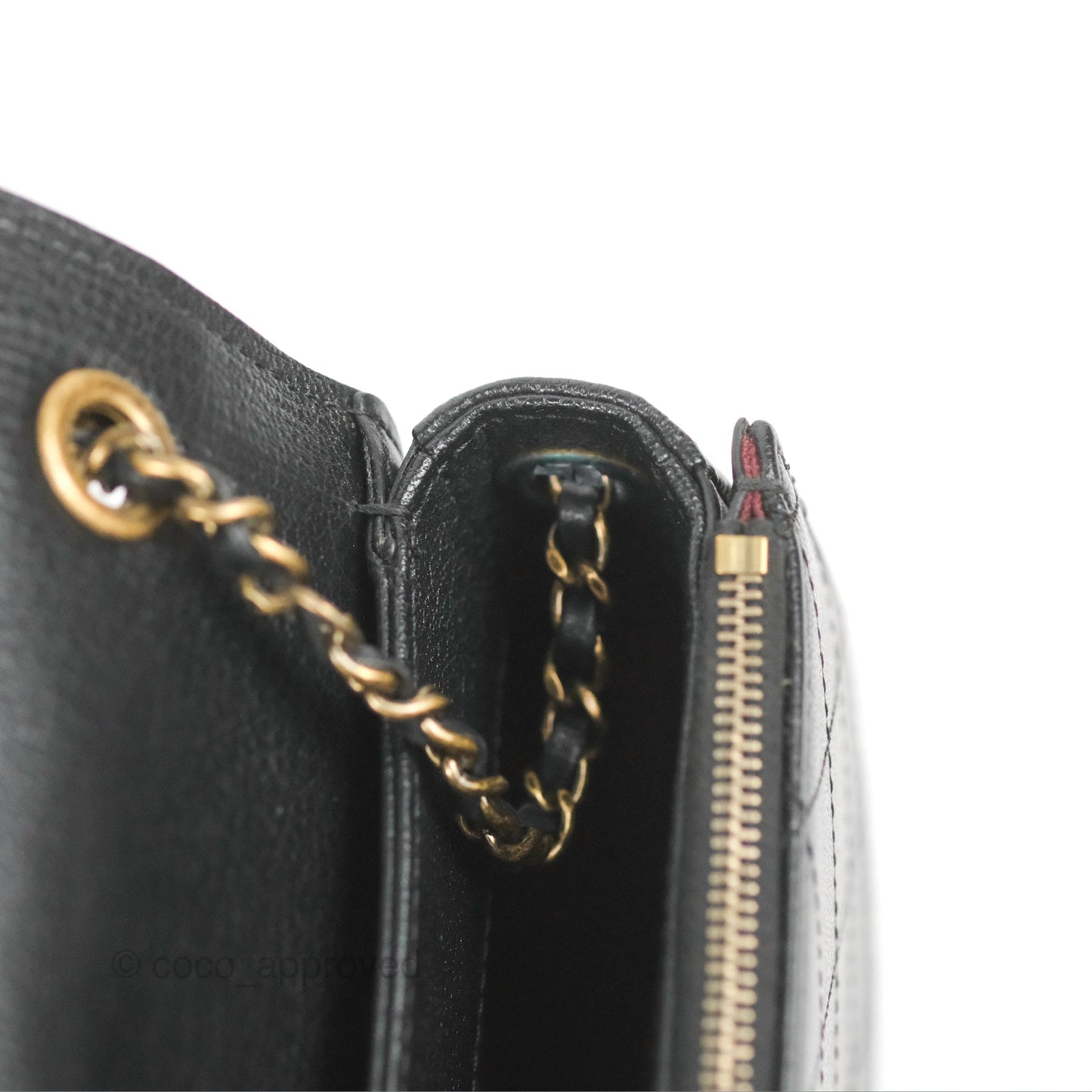 Chanel Small Coco Curve Flap Black Goatskin Antique Gold Hardware