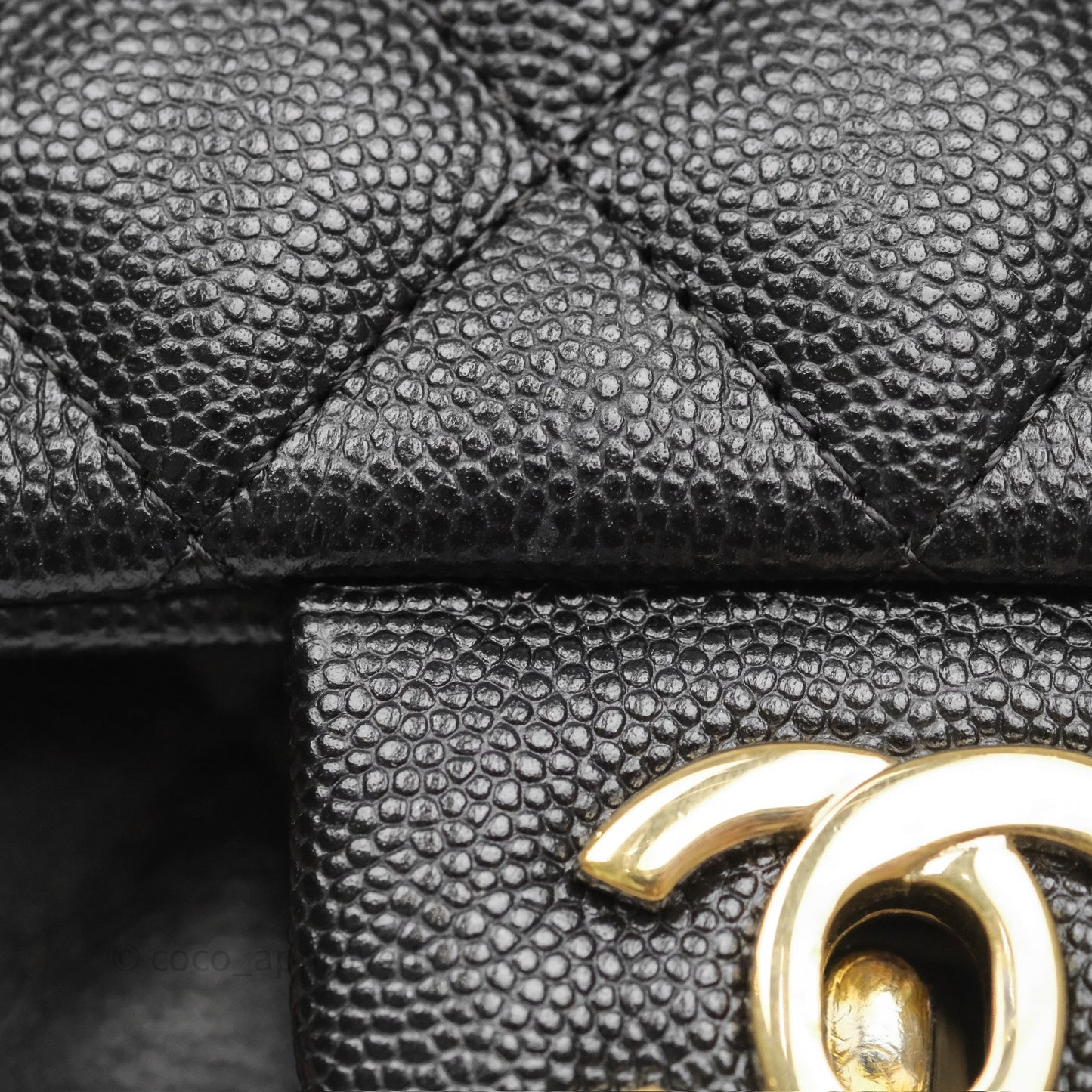 Chanel Mini Rectangular Quilted Black Caviar Gold Hardware