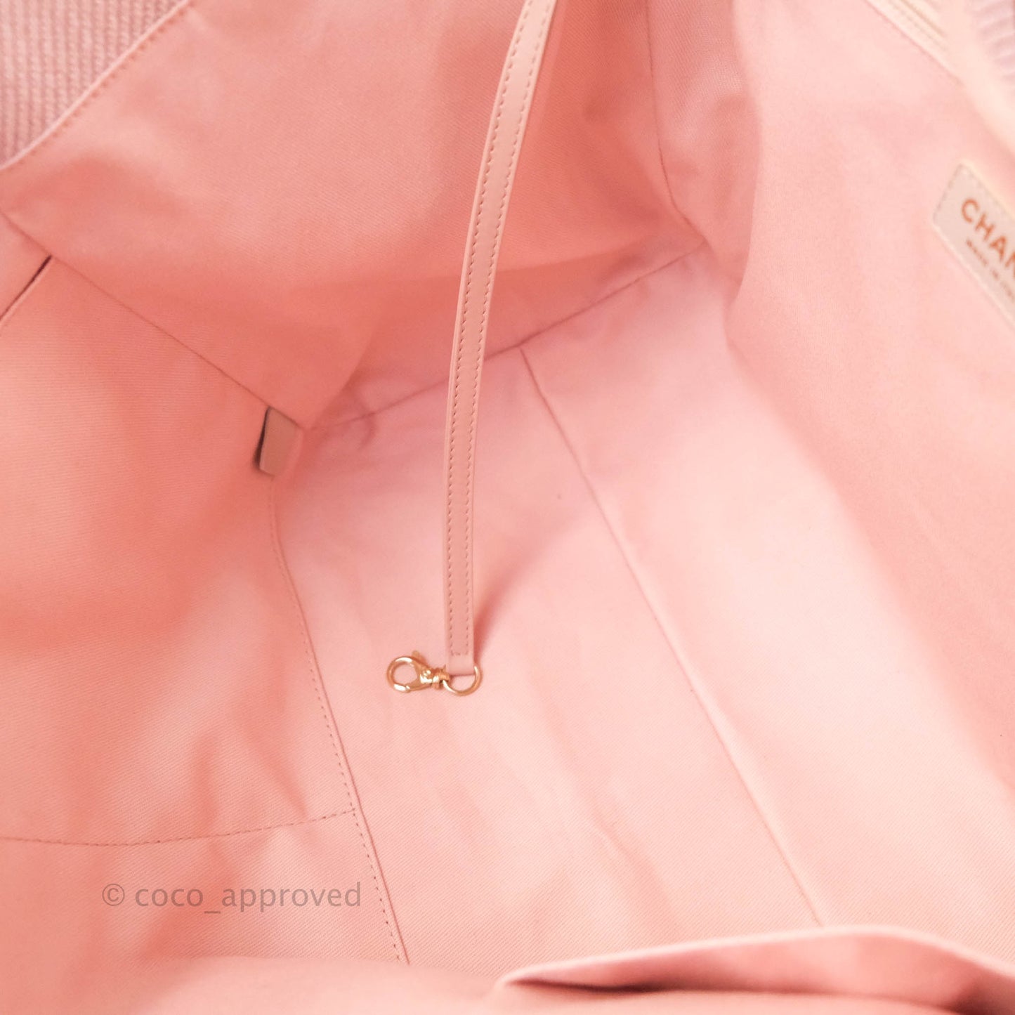 Chanel Large Deauville Pink Canvas 20A