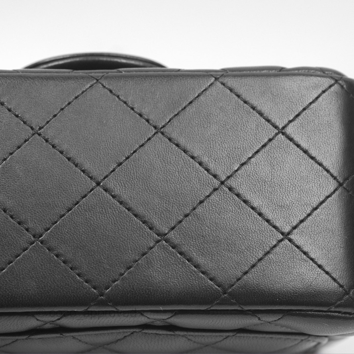 Chanel Mini Square Quilted Black Lambskin Gold Hardware