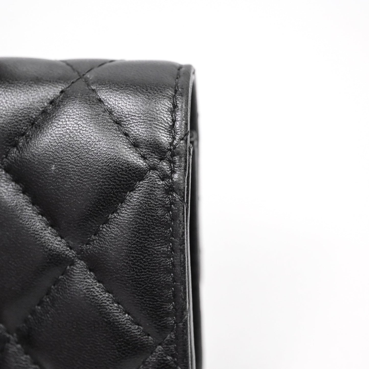 Chanel Jewel Hook Card Holder Black Lambskin Aged Gold Hardware