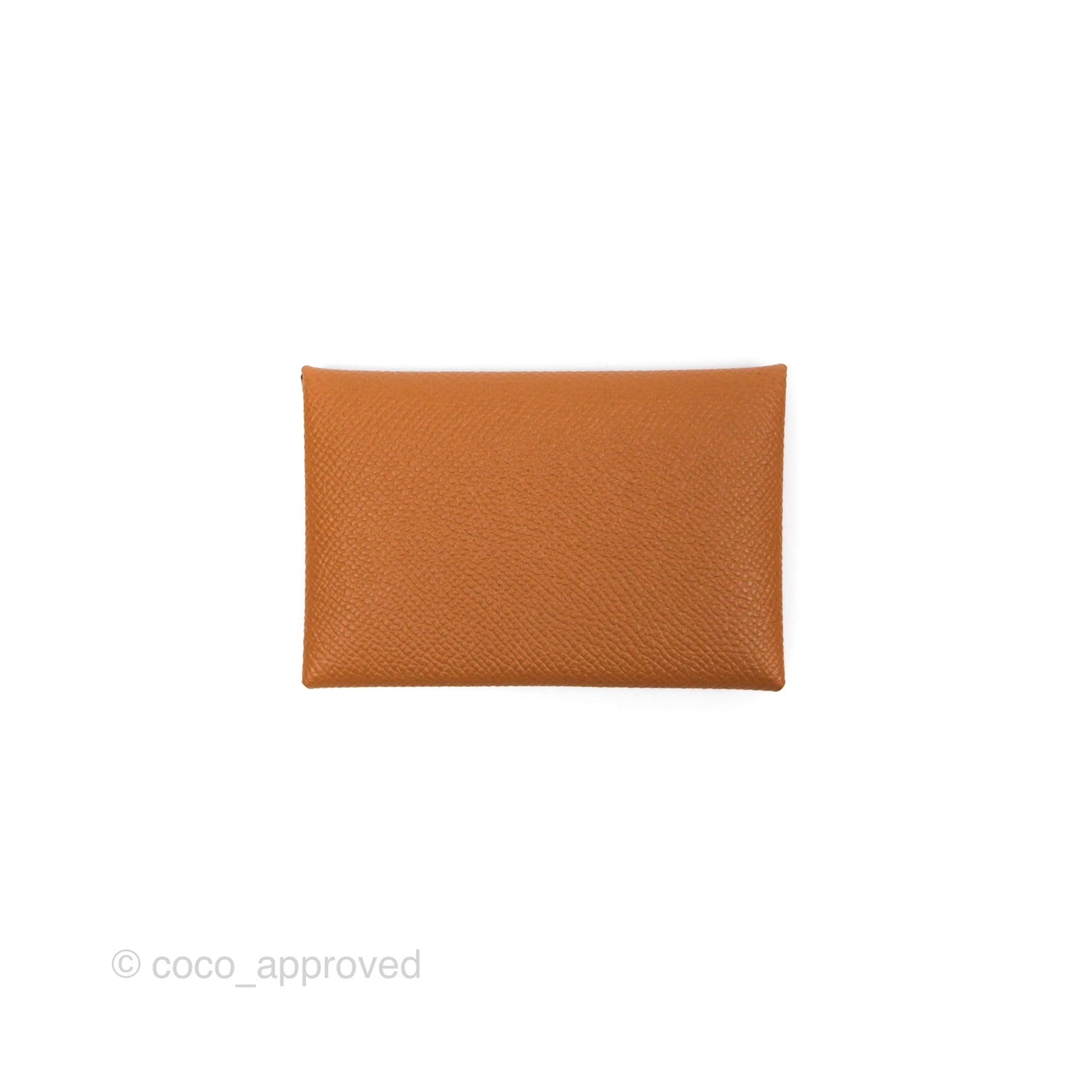 Hermès Calvi Card Holder 37 Gold Epsom Palladium Hardware