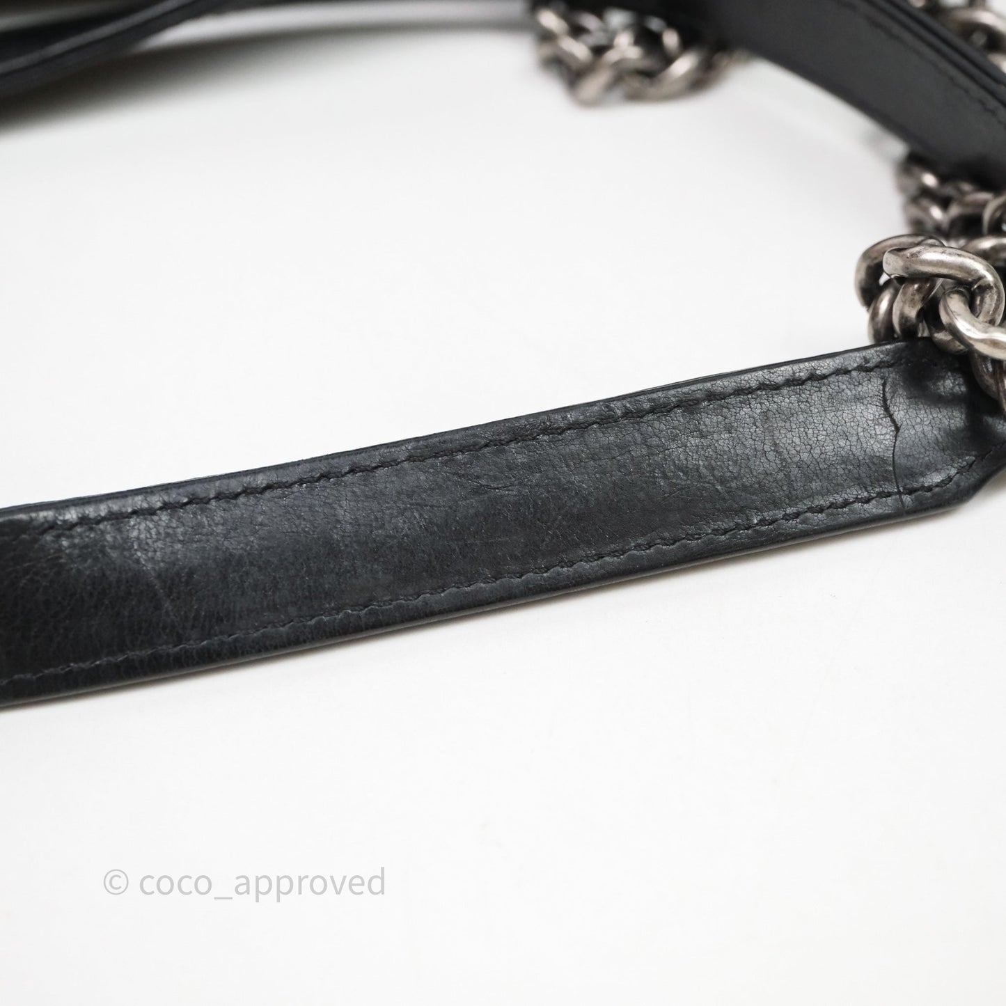 Chanel Ultimate Stitch Shopping Tote Black Calfskin Aged Silver Hardware
