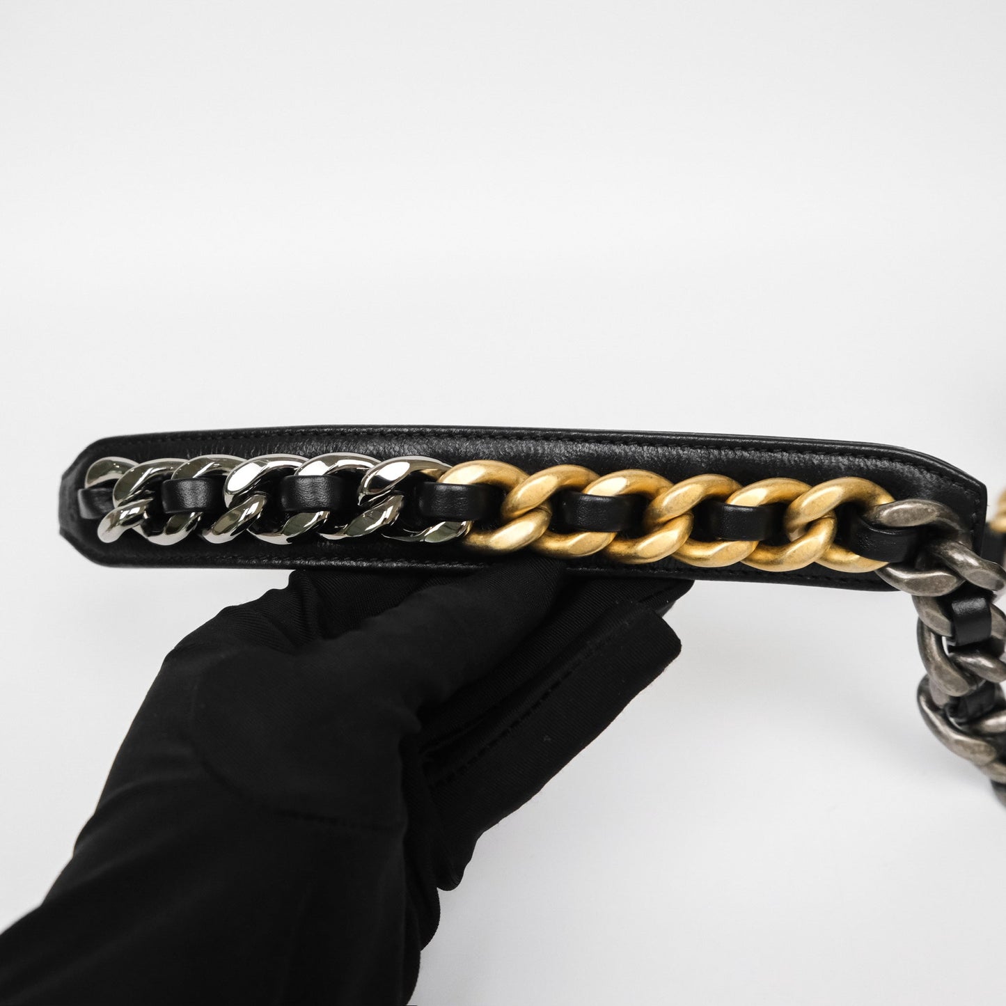 Chanel 19 Waist Bag Black Goatskin Mixed Hardware