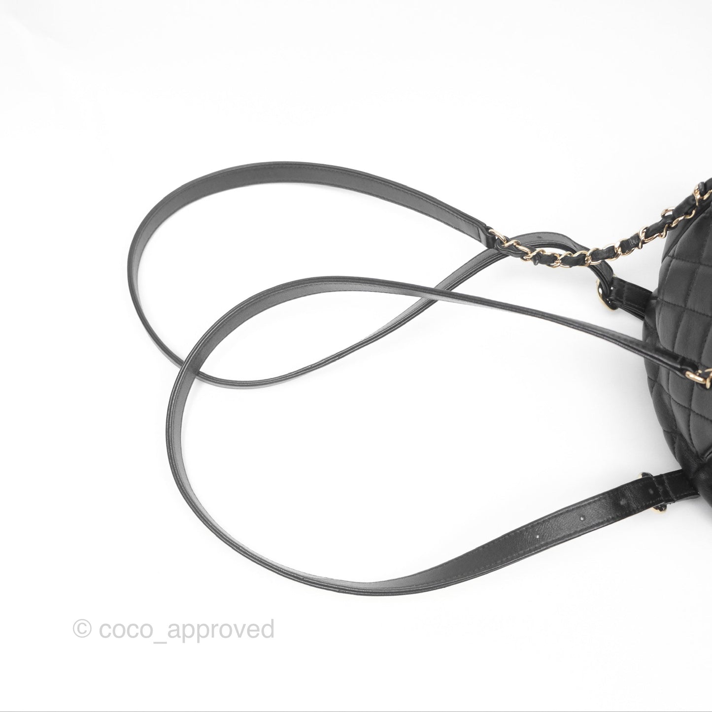 Chanel Quilted Small Duma Drawstring Backpack Black Lambskin