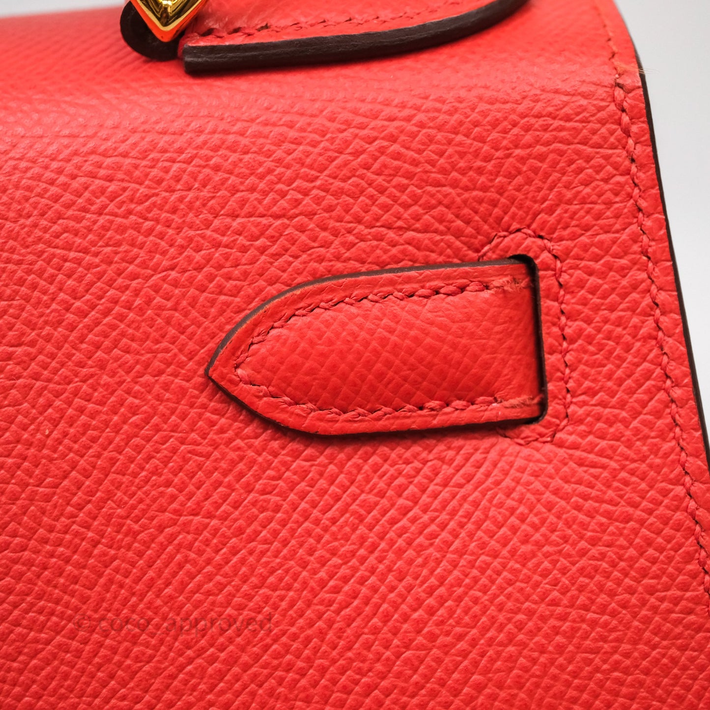Hermès Kelly 28 Sellier Capucine 9T Epsom Gold Hardware