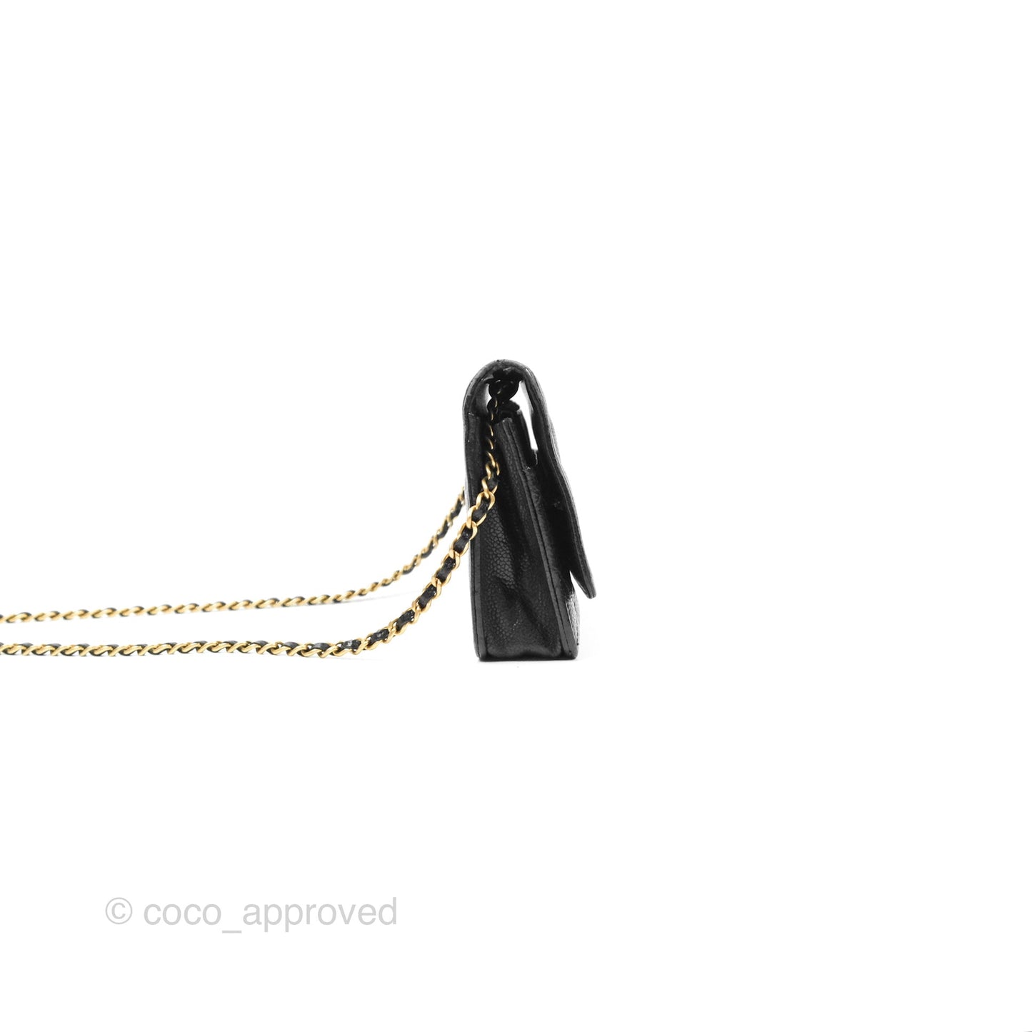 Chanel Boy Wallet on Chain WOC Black Caviar Gold Hardware