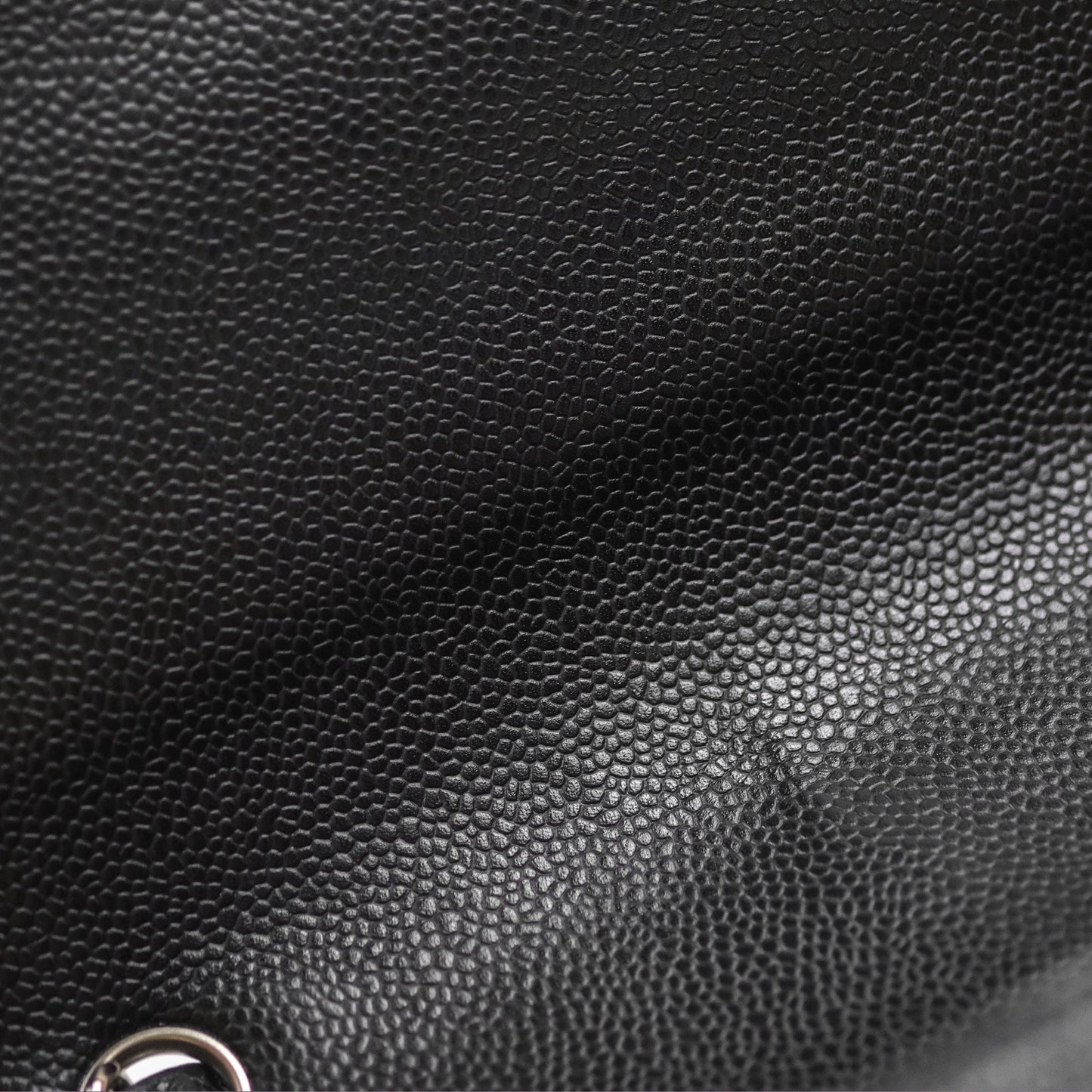 Chanel Jumbo Single Flap Quilted Black Caviar Silver Hardware