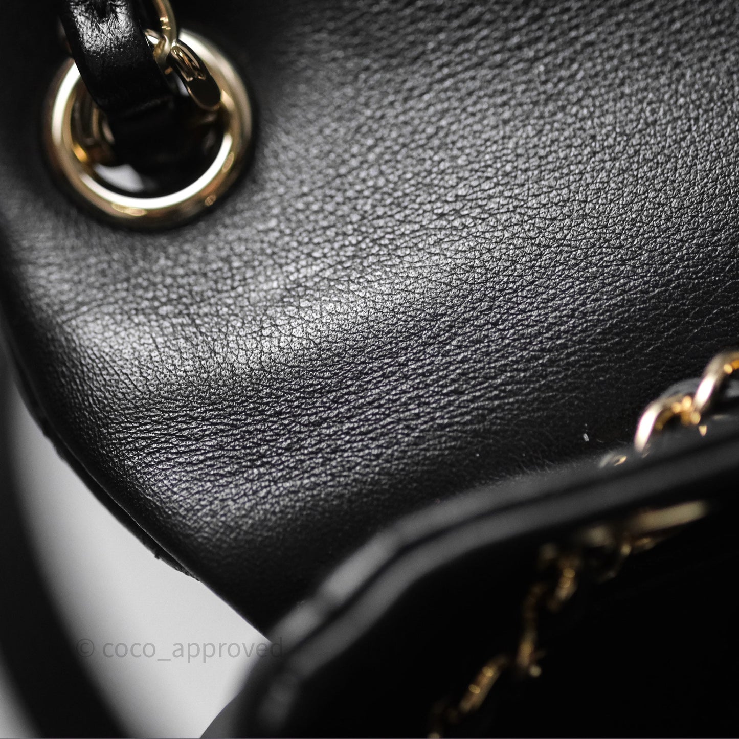 Chanel Quilted Large Duma Drawstring Backpack Black Lambskin Gold Hardware