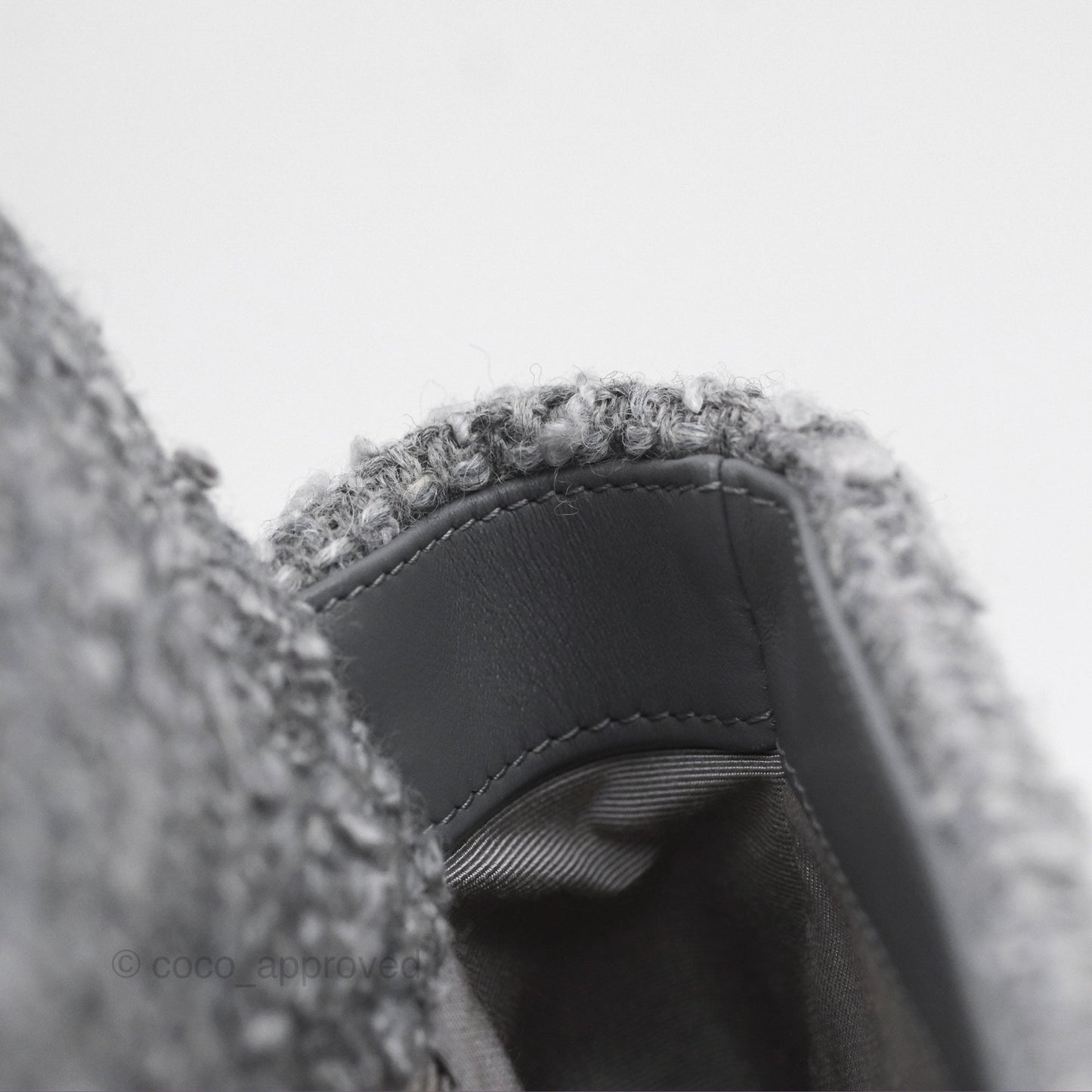 Chanel 19 Small Tweed Grey Mixed Hardware