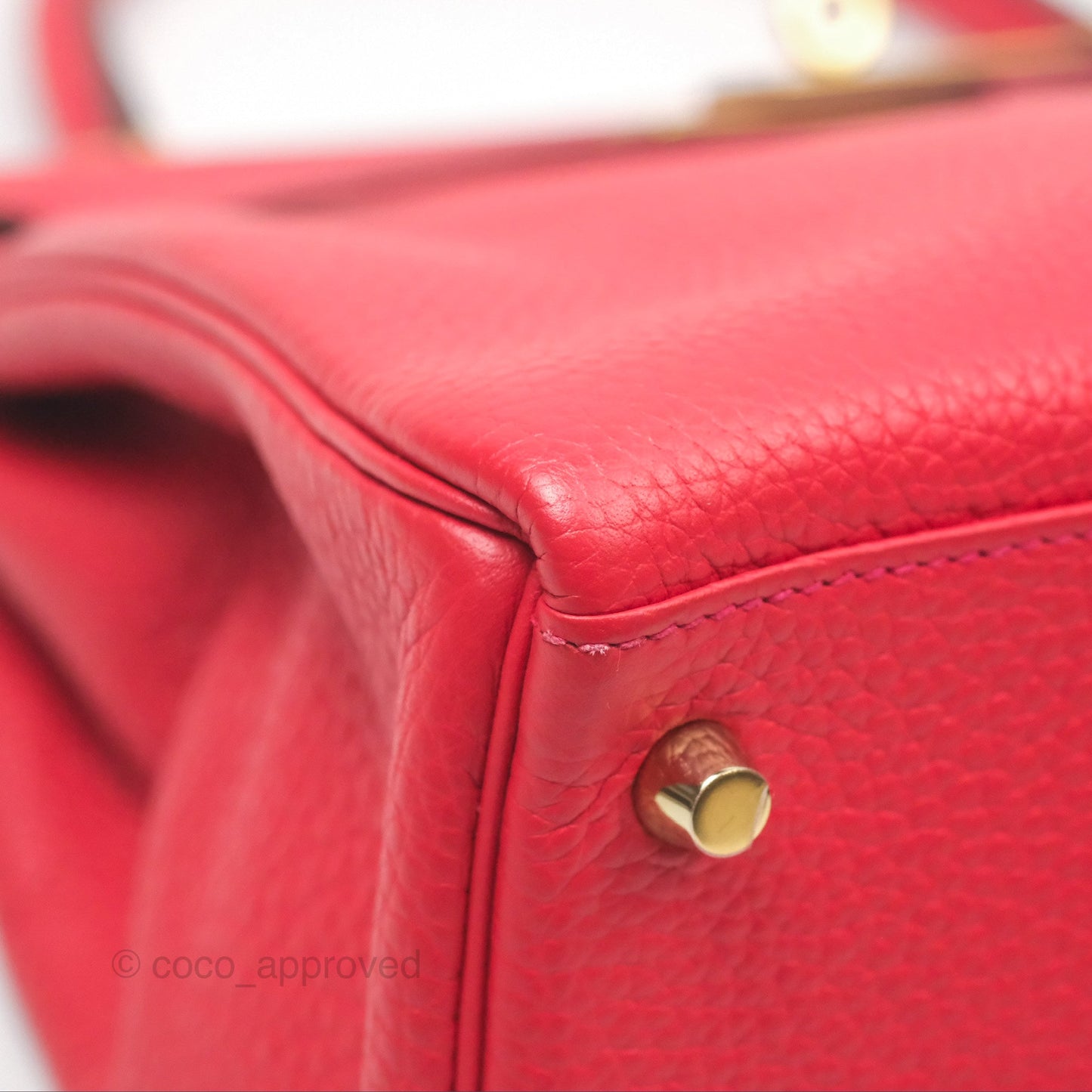 Hermès Kelly 28 Retourne Rouge Tomate S5 Clemence Gold Hardware