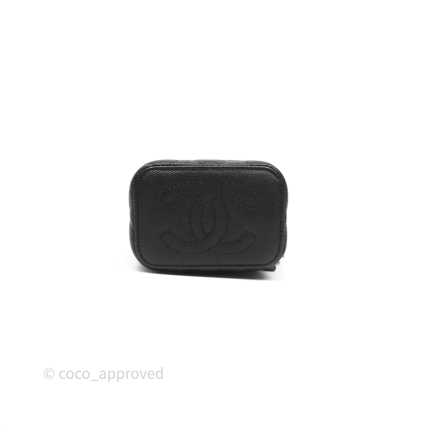Chanel Mini Vanity With Chain Black Caviar Gold Hardware