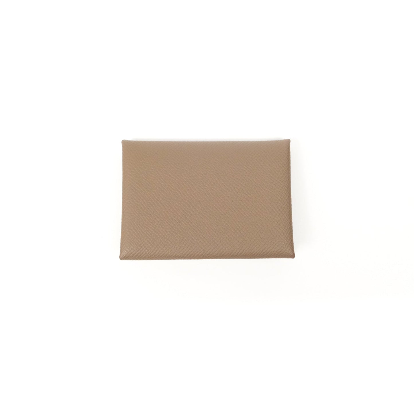 Hermès Calvi Duo Compact Card Holder Etoupe Epsom