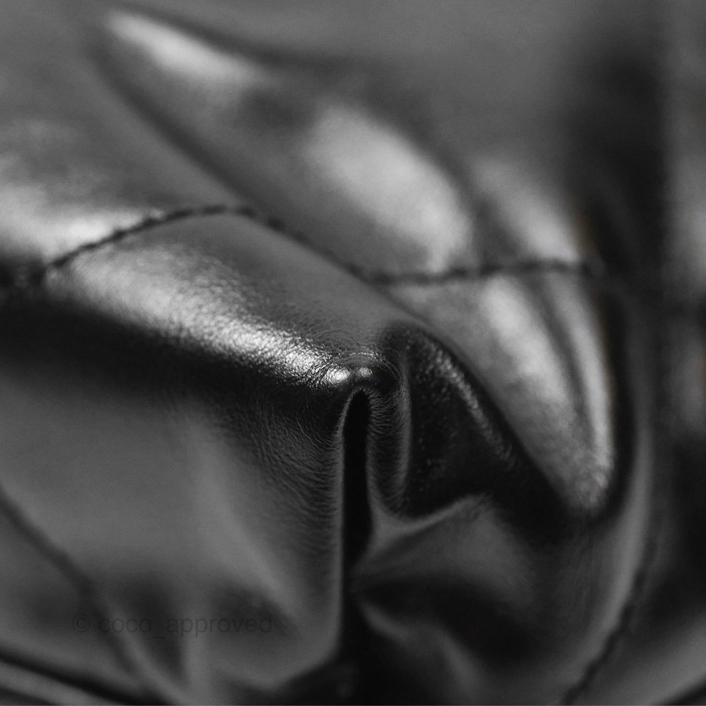 Chanel 22 Small Black Shiny Calfskin Aged Gold Hardware