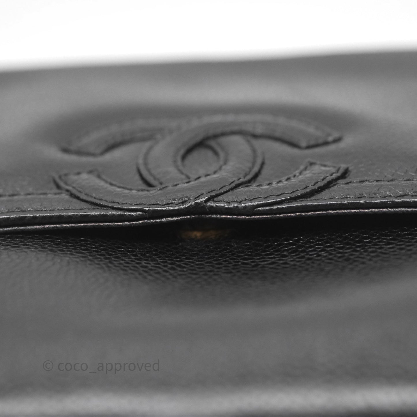 Chanel Vintage CC Camera Bag Black Caviar 24 Gold Hardware