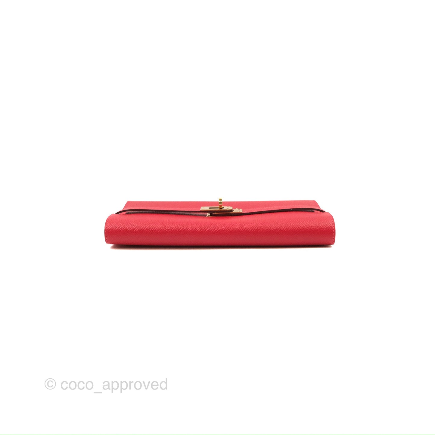Hermès Kelly Wallet Rouge Casaque Epsom Gold Hardware