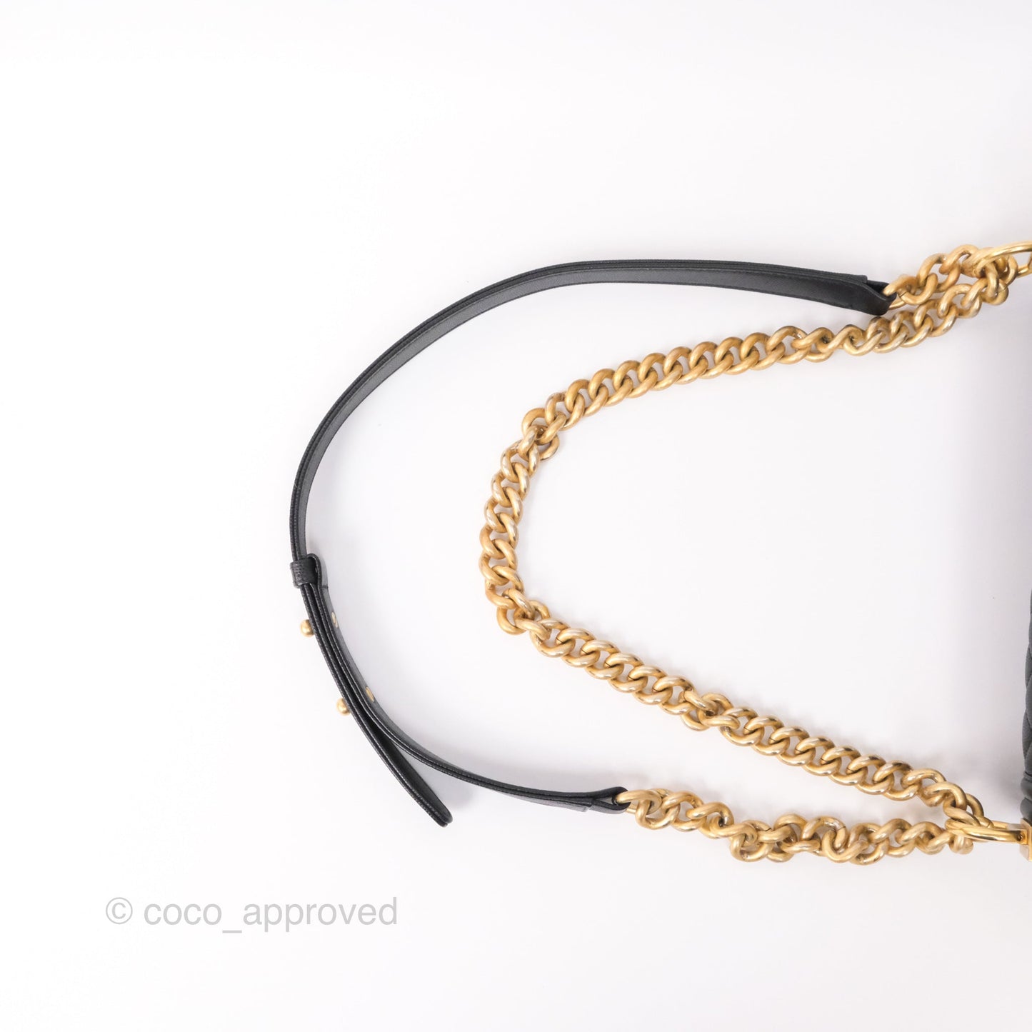 Chanel Medium Boy Quilted Black Caviar Aged Gold Hardware