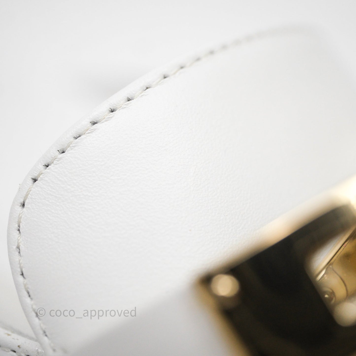 Hermès Oz Velvet Mules White Calfskin Gold Hardware Size 36.5