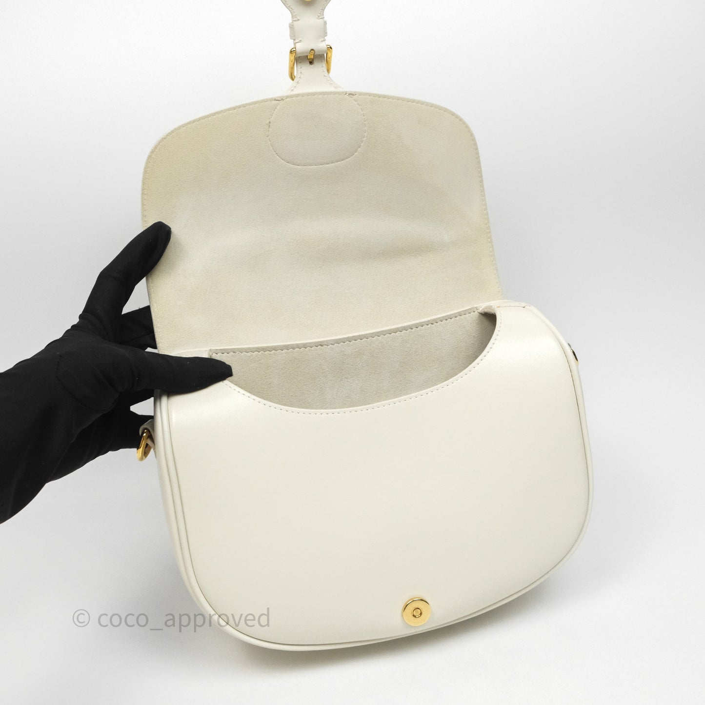 Christian Dior Medium Bobby Flap White Box Calfskin