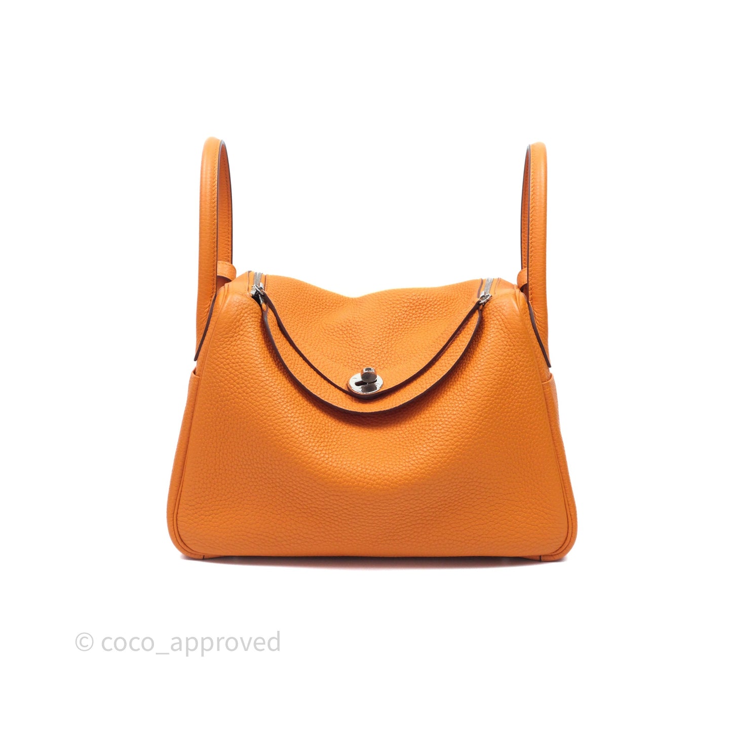 Hermès Lindy 30 Abricot I9 Clemence Palladium Hardware