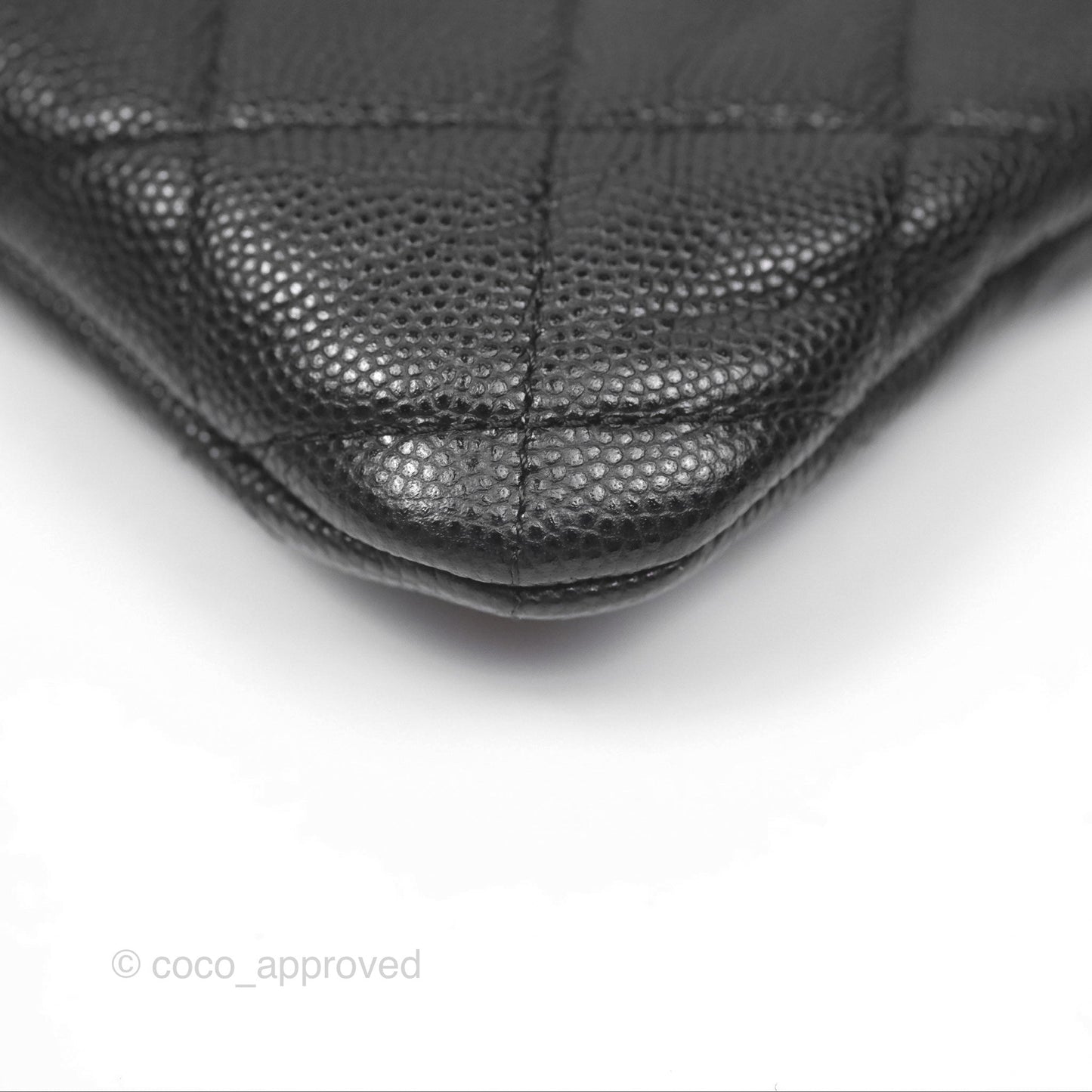 Chanel Quilted Mini O Case Black Caviar Gold Hardware