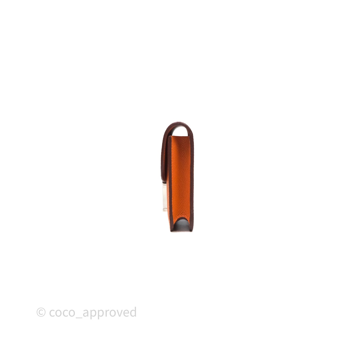Hermès Constance Slim Wallet Orange 93 Epsom Palladium Hardware