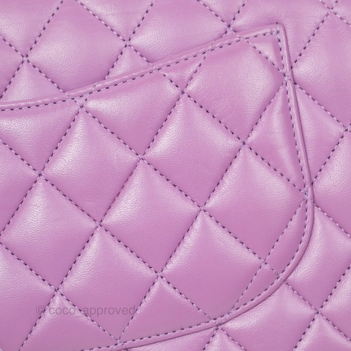 Chanel Small Classic Flap Quilted Purple Lambskin Silver Hardware