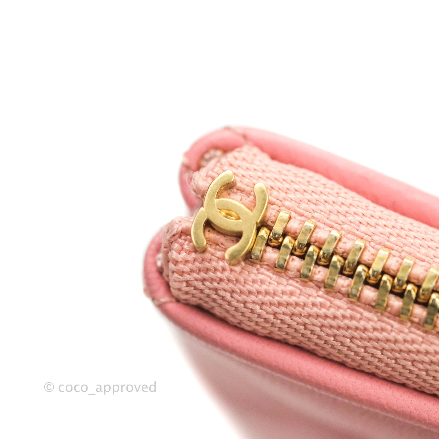 Chanel Quilted Medium O Case Pink Lambskin Aged Gold Hardware