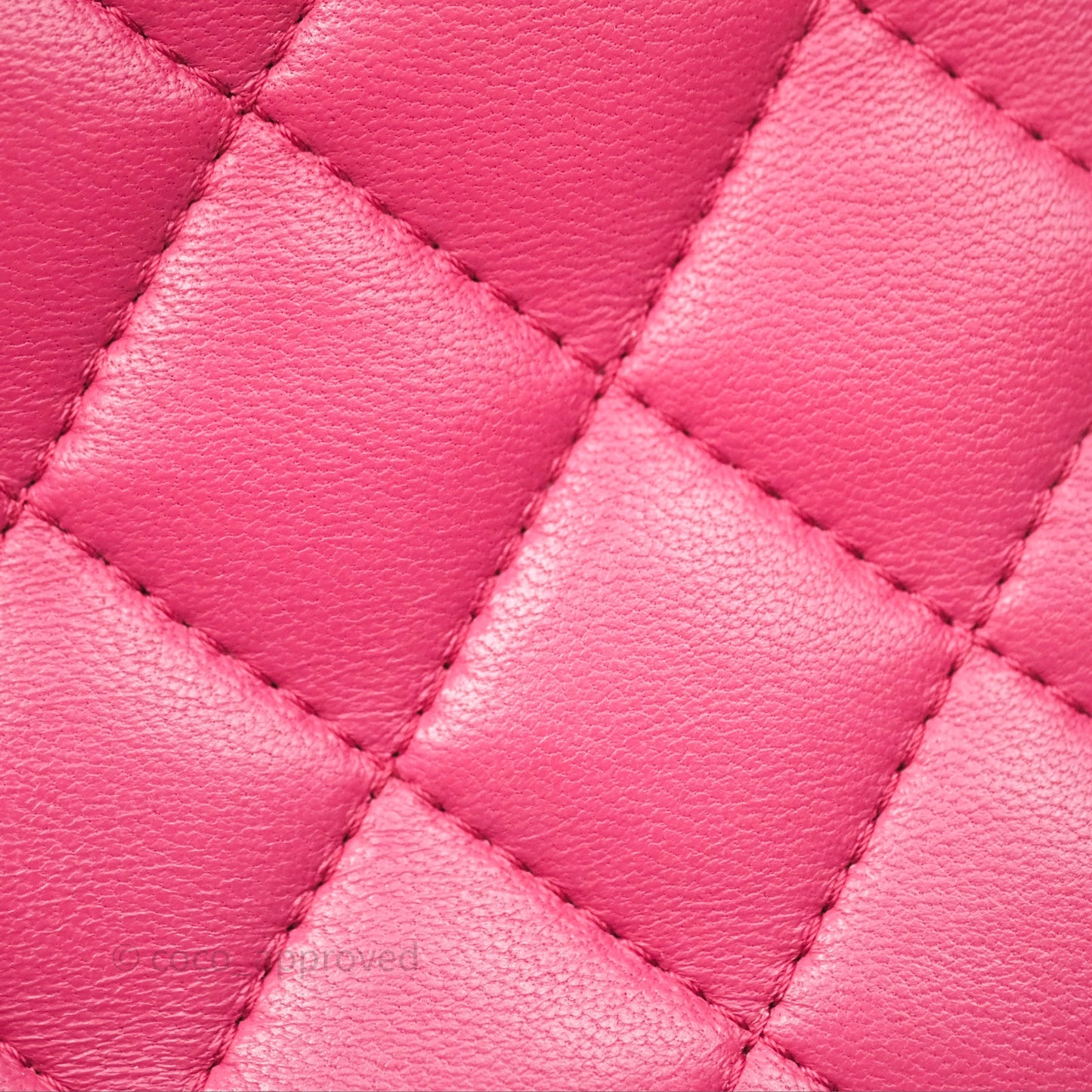 Chanel Quilted Mini Rectangular Flap Dark Pink Lambskin Silver Hardware