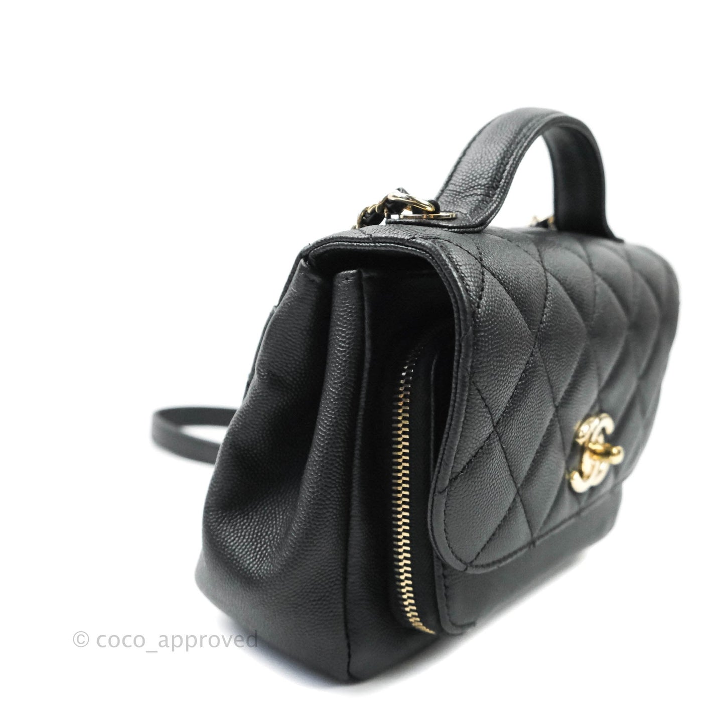 Chanel Quilted Small Business Affinity Flap Black Caviar Gold Hardware