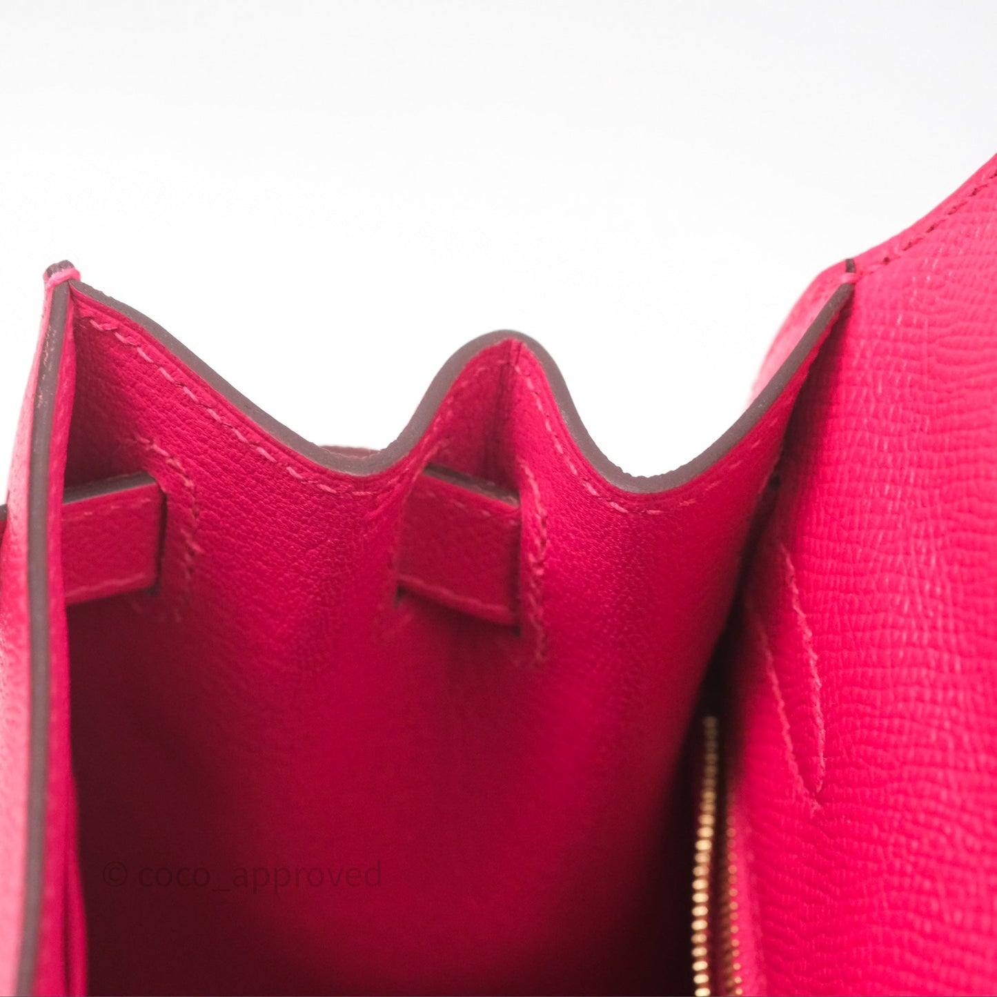 Hermès Kelly 28 Sellier Rose Extreme I6 Epsom Gold Hardware