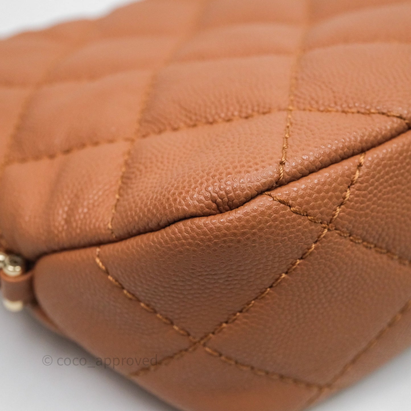 Chanel Small Hobo Shoulder Bag Caviar Beige Gold Hardware