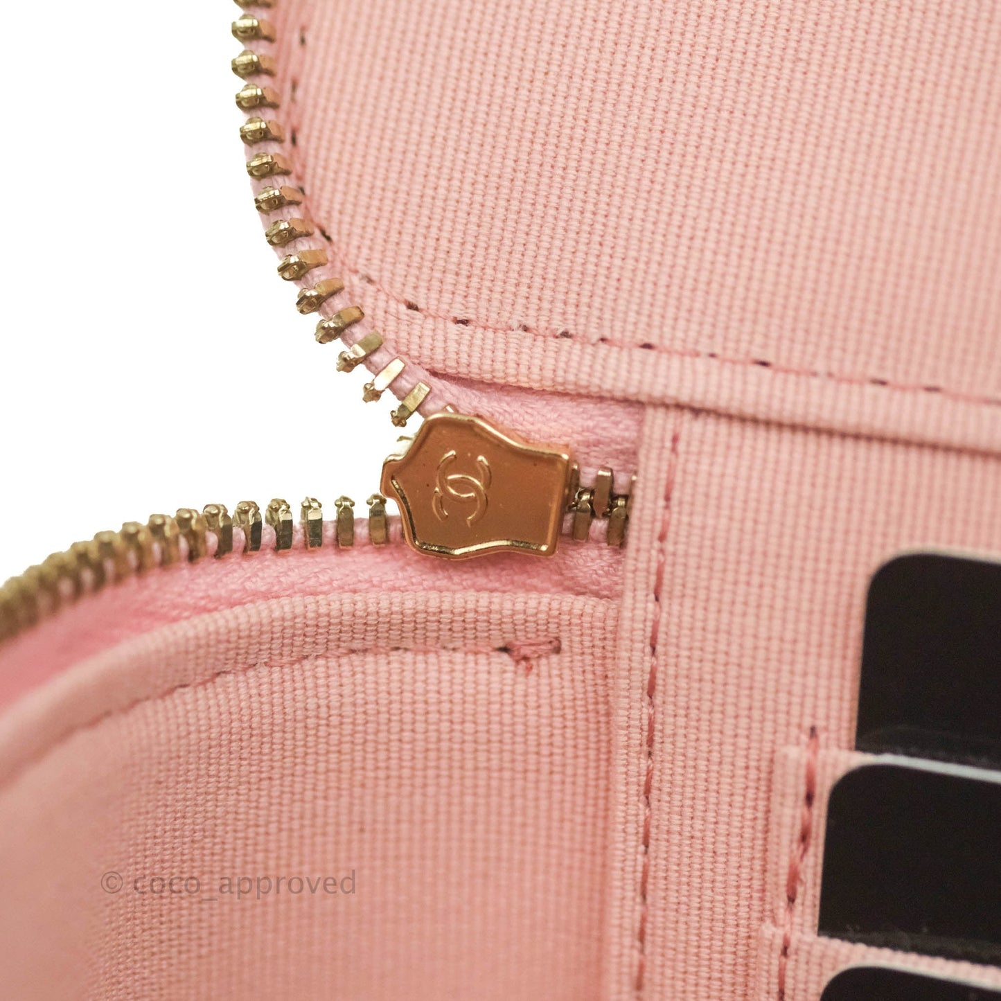 Chanel Classic Vanity with Chain Pink Caviar Gold Hardware