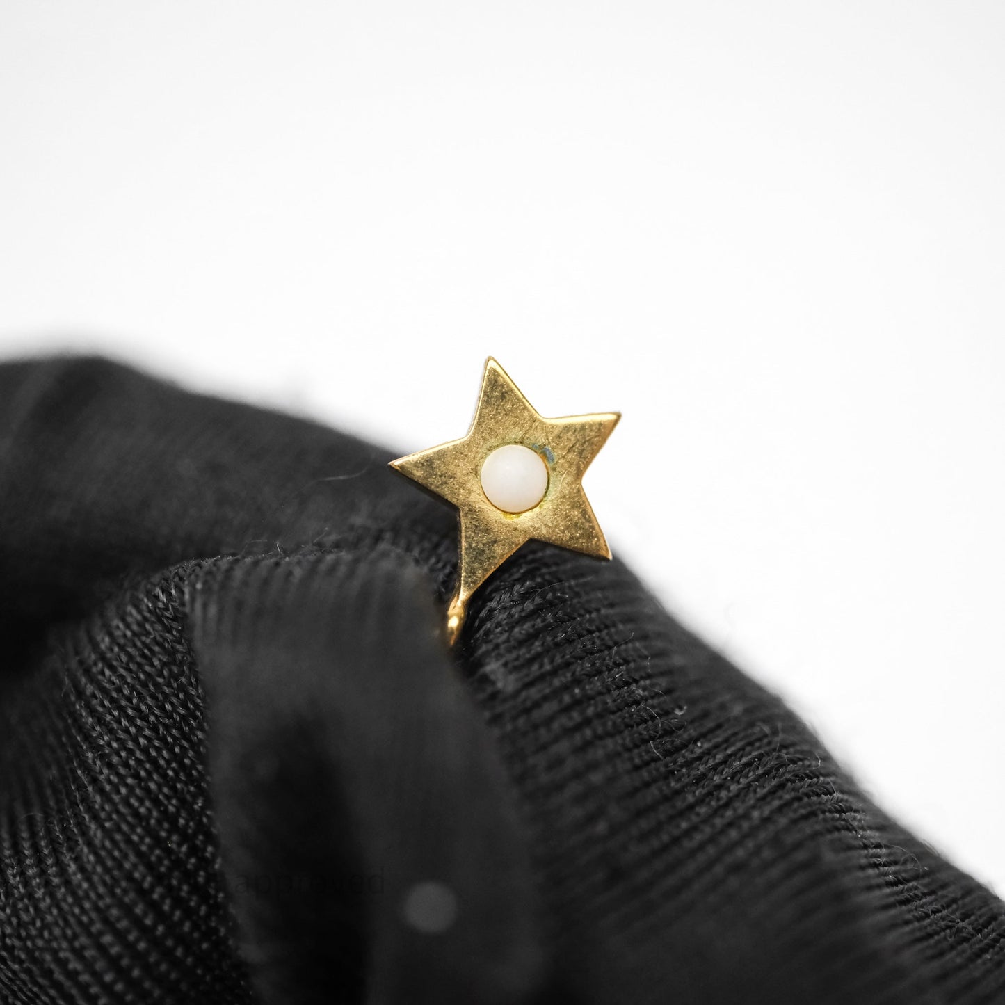 Christian Dior Petit CD Pearl Star Necklace Gold Tone