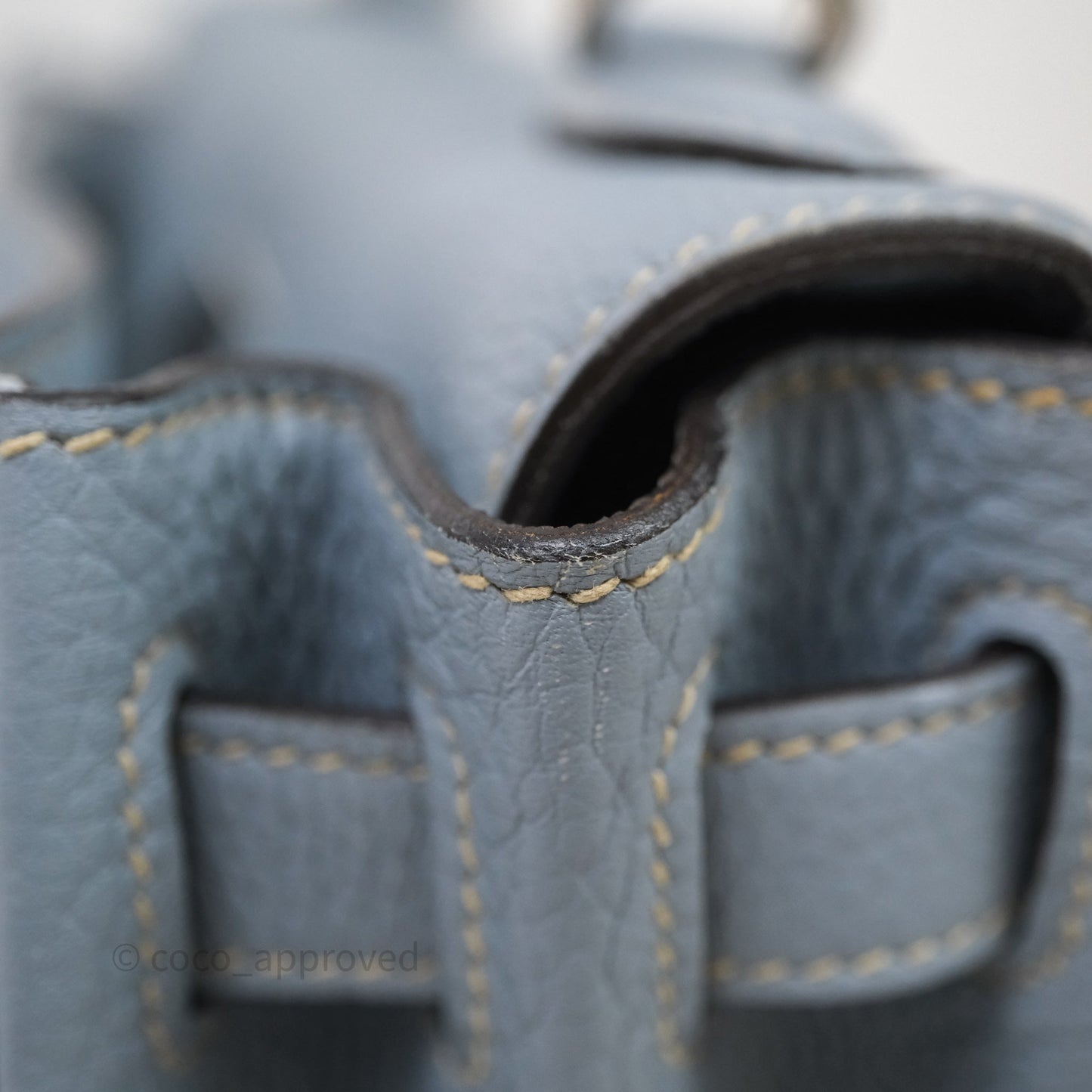 Hermès Kelly 28 Bleu Lin J7 Togo Palladium Hardware