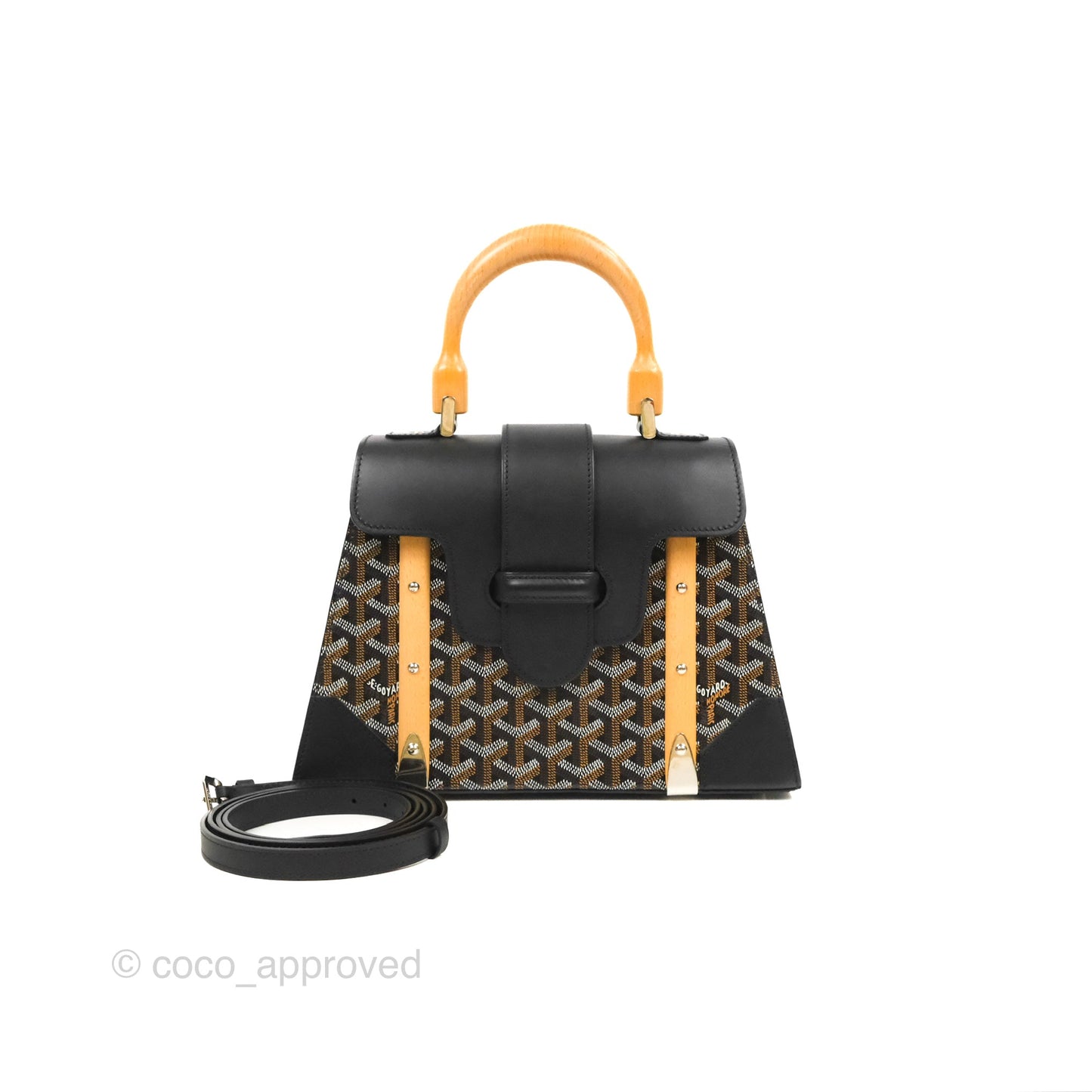 Goyard Saïgon Structuré PM Bag Black Goyardine Canvas