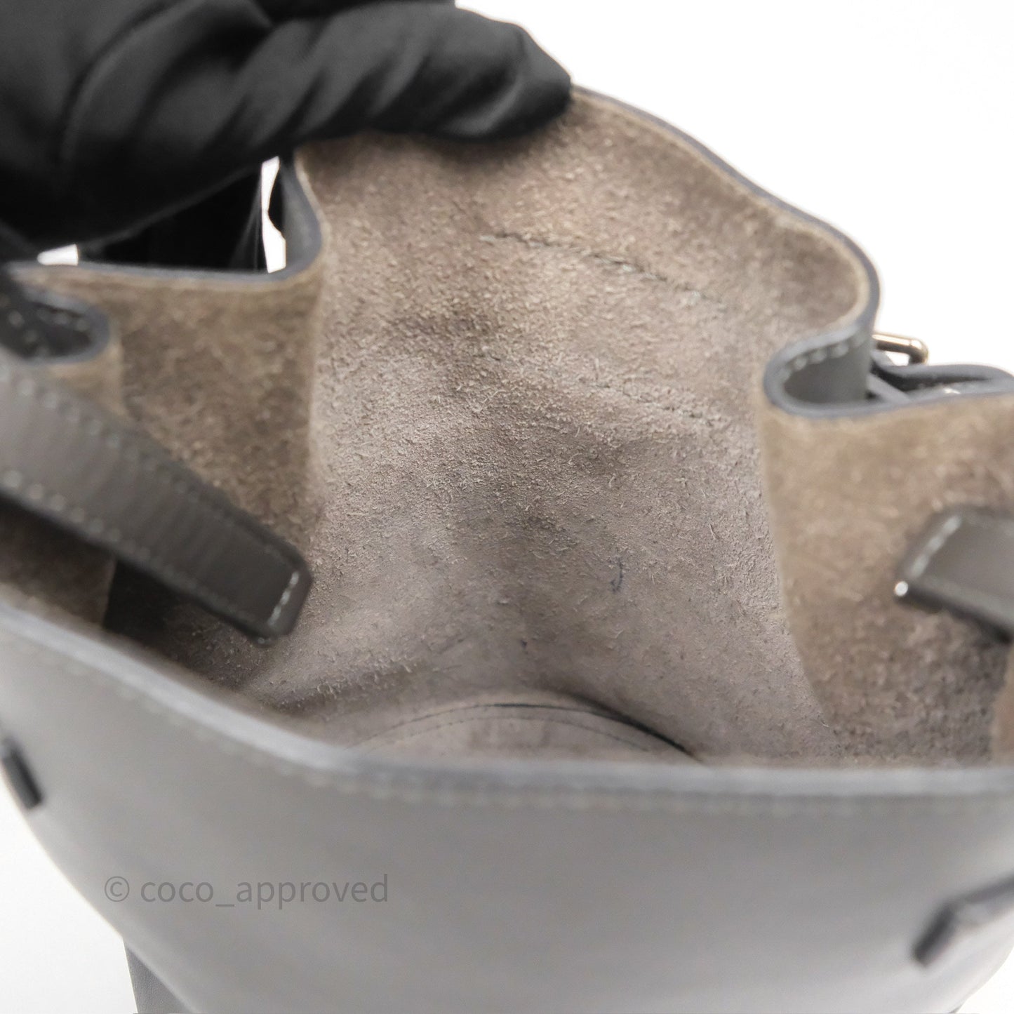 Celine Big Bag Nano Bucket Grey Smooth Calfskin