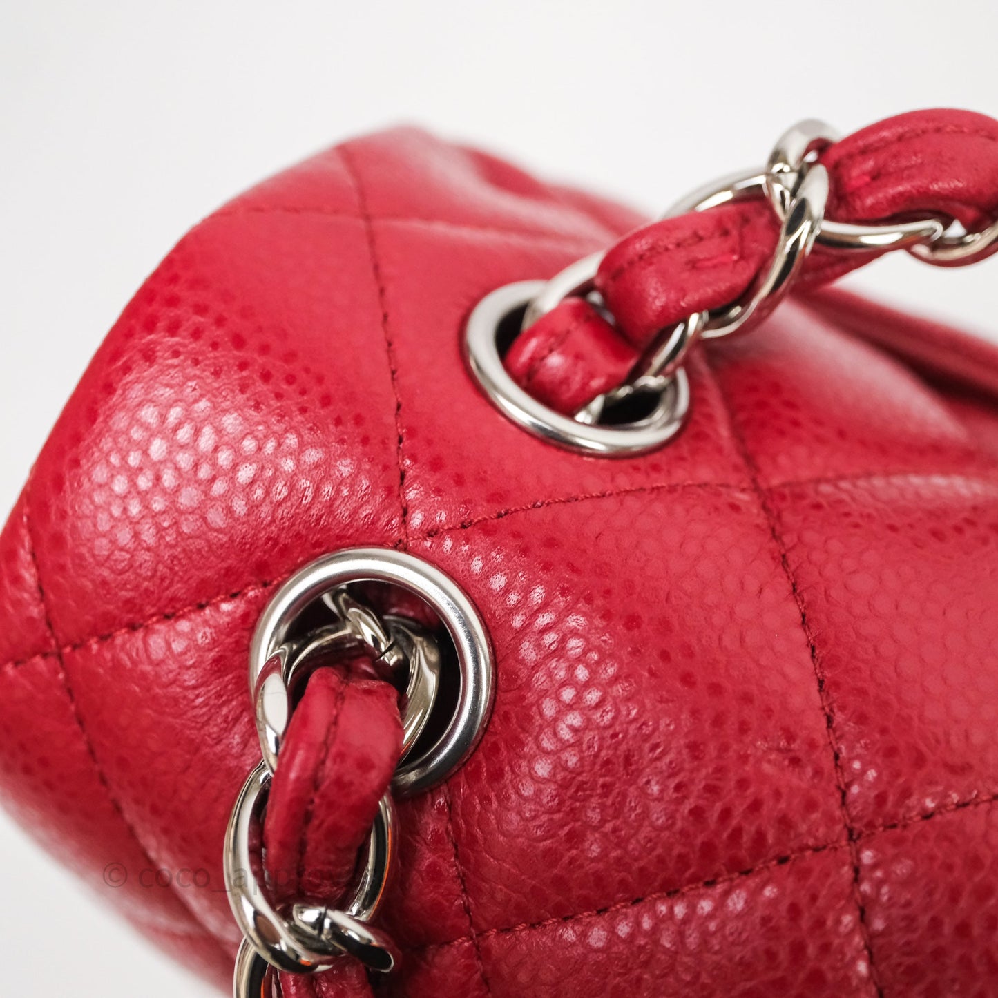 Chanel Jumbo Double Flap Red Caviar Silver Hardware⁣⁣