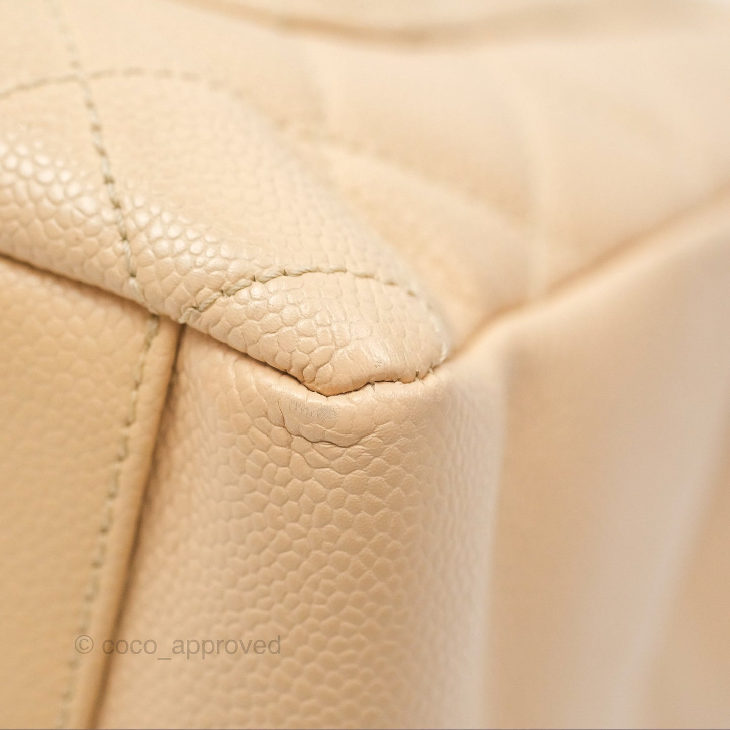 Chanel GST Beige Caviar Gold Hardware