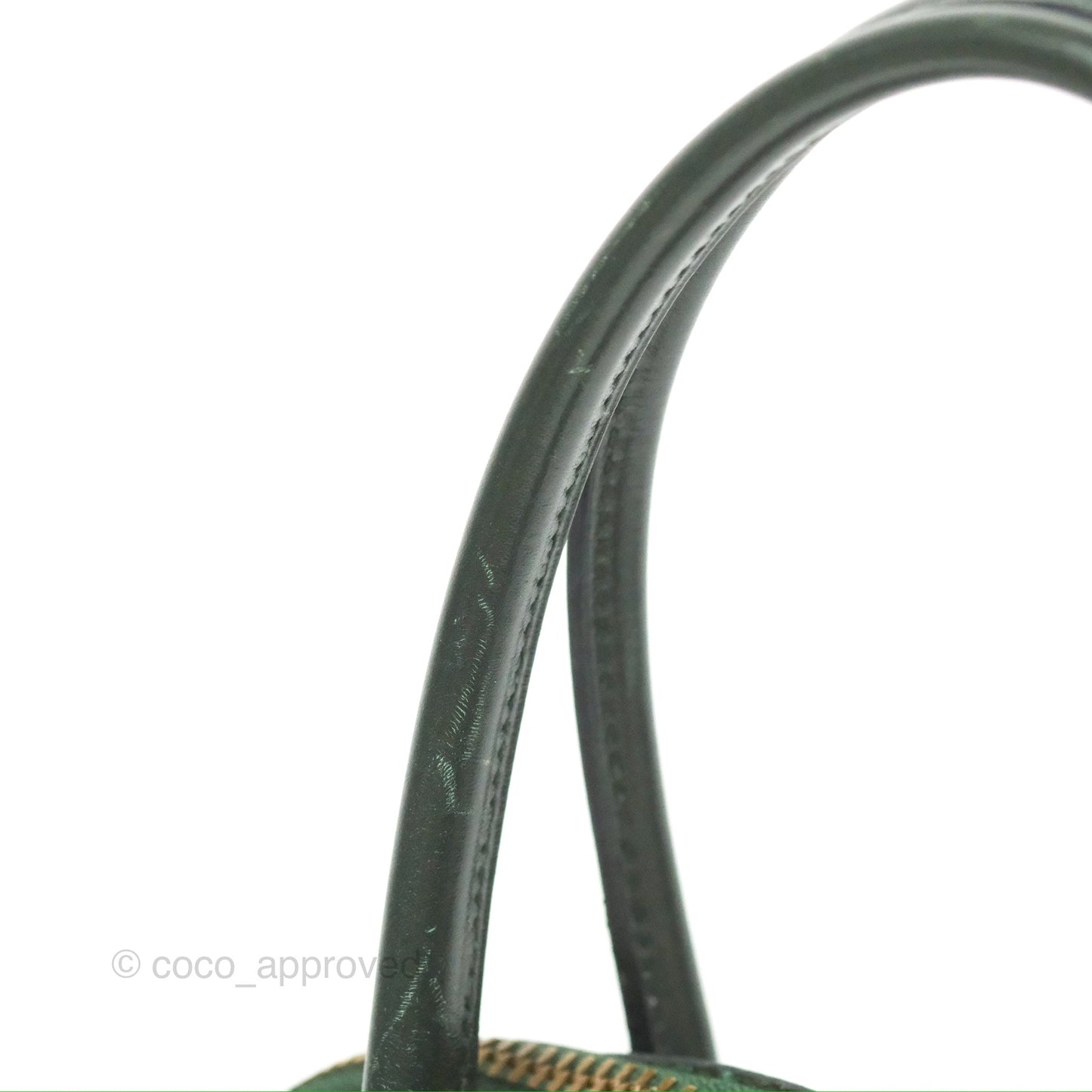Hermès Vintage Bolide 27 Dark Green Box Leather Gold Hardware
