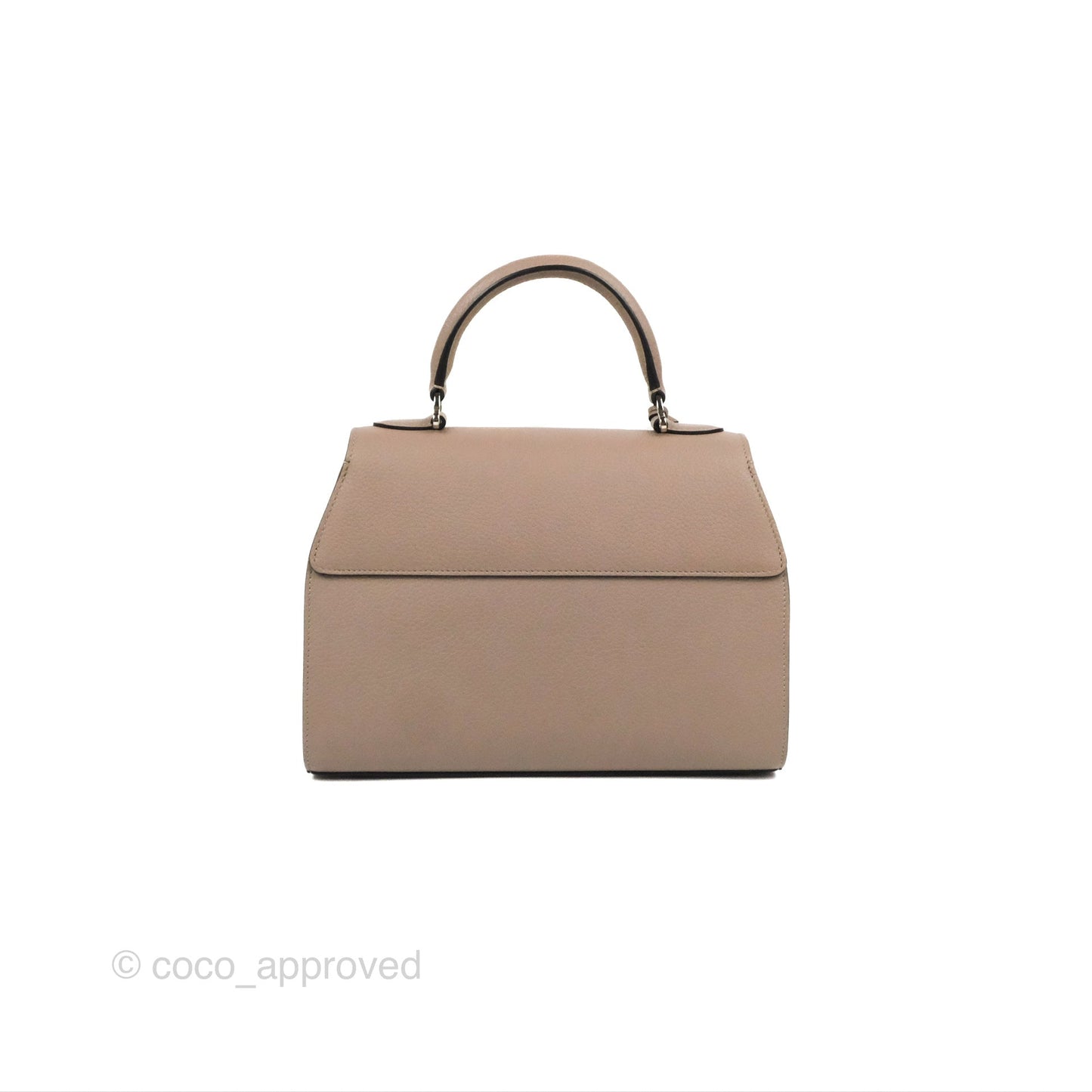 Moynat Réjane PM bag Tourterelle Grained Blush Leather Silver Hardware