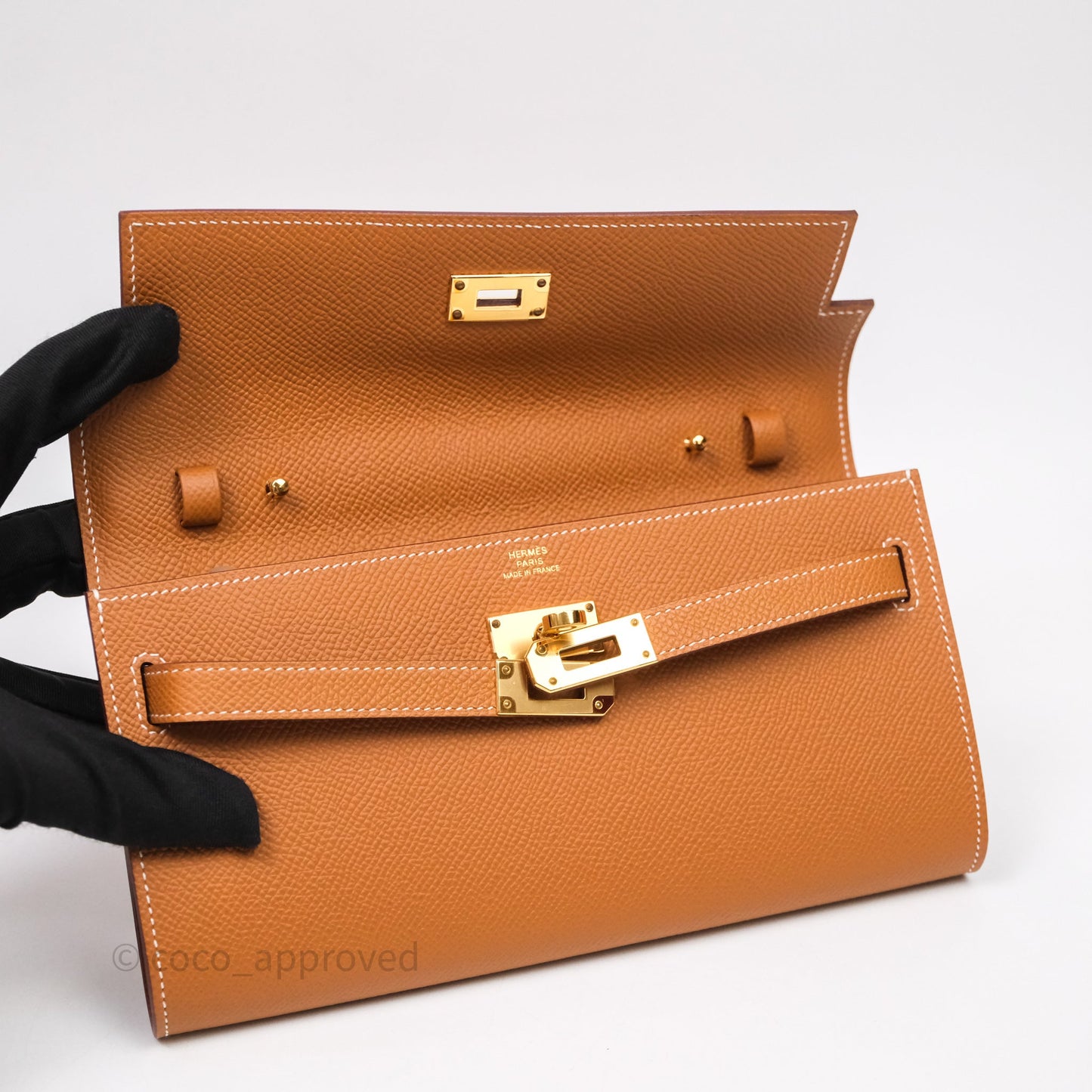 Hermès Kelly To Go Wallet Gold 37 Epsom Gold Hardware