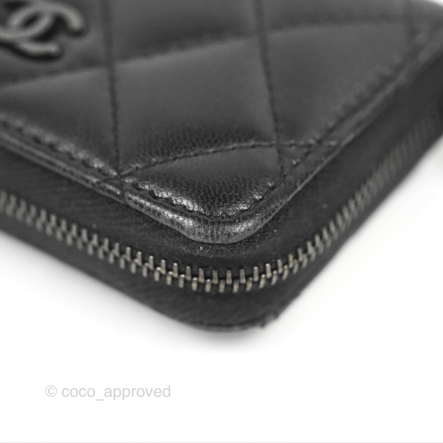 Chanel Classic Zipped Coin Purse So Black Lambskin