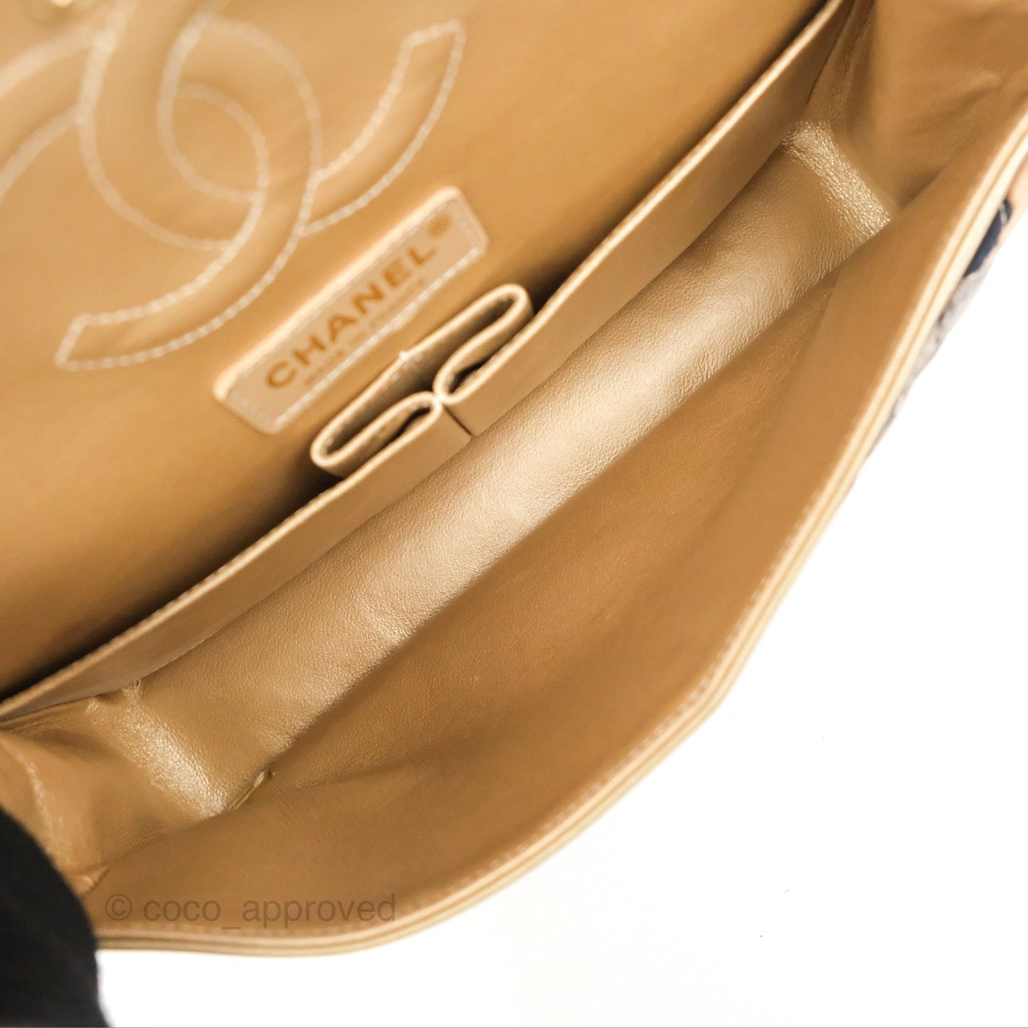 Chanel Cat Emoticon Medium Classic Double Flap Bag Metallic Gold Lambskin Gold Hardware
