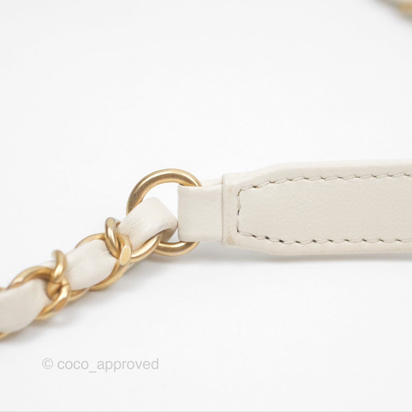 Chanel Quilted Drawstring Bucket Bag Ivory Lambskin Aged Gold Hardware