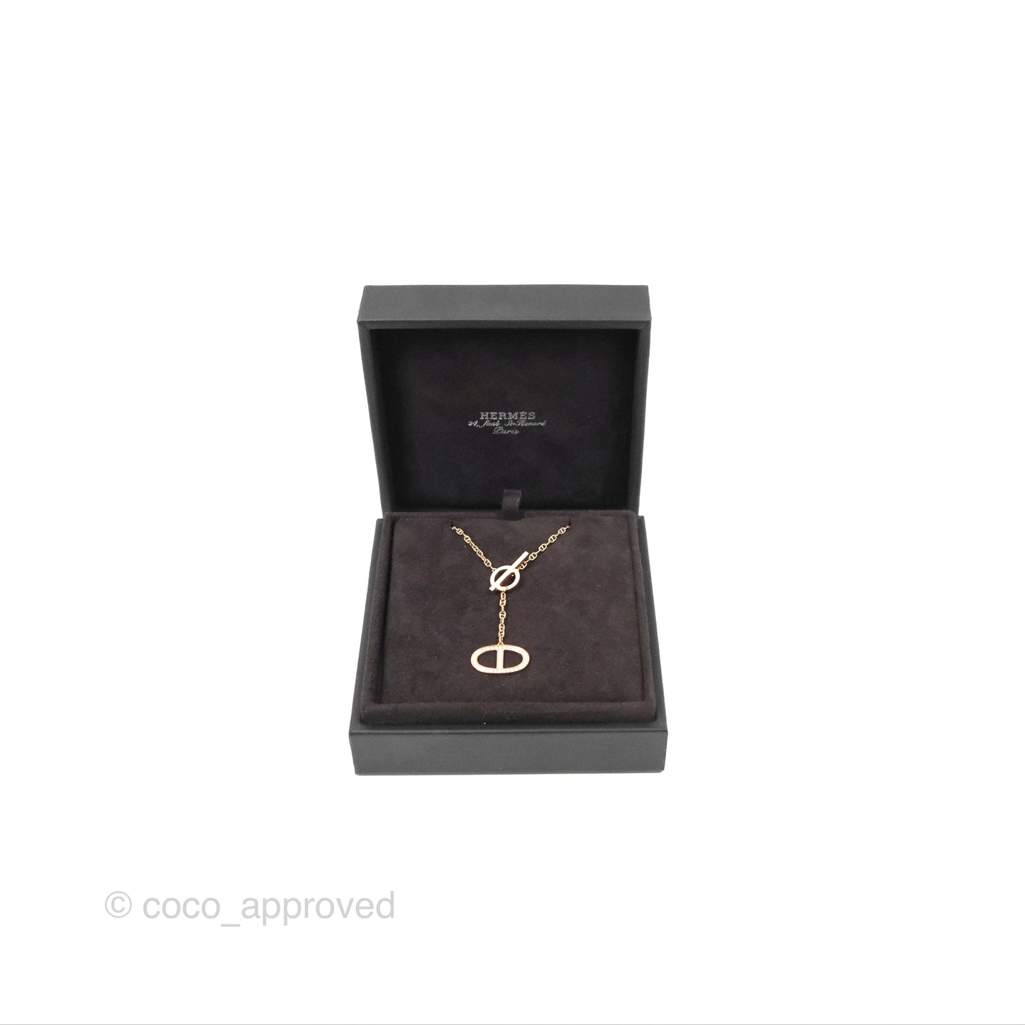Hermès Chaine D'ancre Contour Pendant Rose Gold
