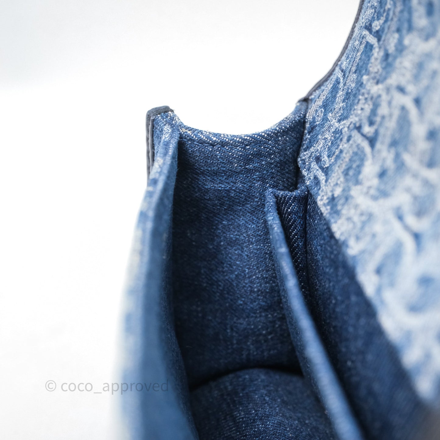 Christian Dior Montaigne East-West Bag Denim With Chain