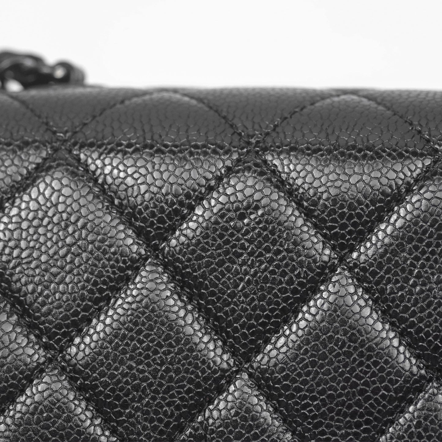 Chanel Quilted Mini Square Flap Bag So Black Caviar Incognito