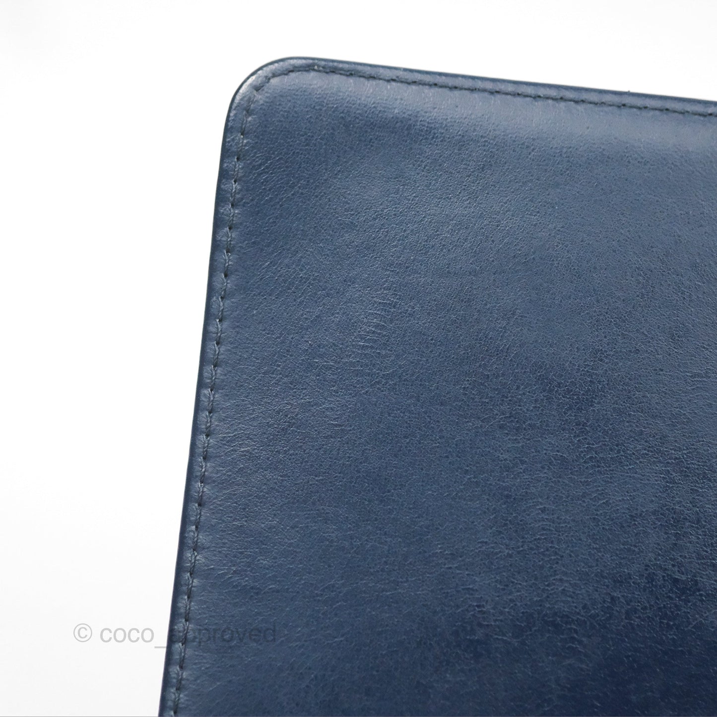 Chanel Medium Boy Chevron Navy Calfskin Aged Gold Hardware