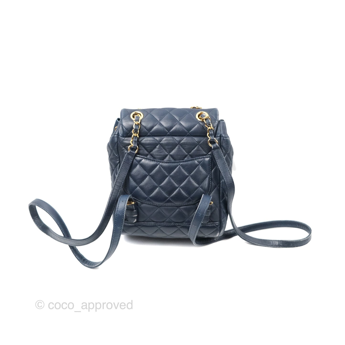 Chanel Mini Navy Calfskin Urban Spirit Backpack ⁣⁣⁣⁣⁣⁣⁣⁣⁣⁣⁣⁣⁣⁣Gold Hardware